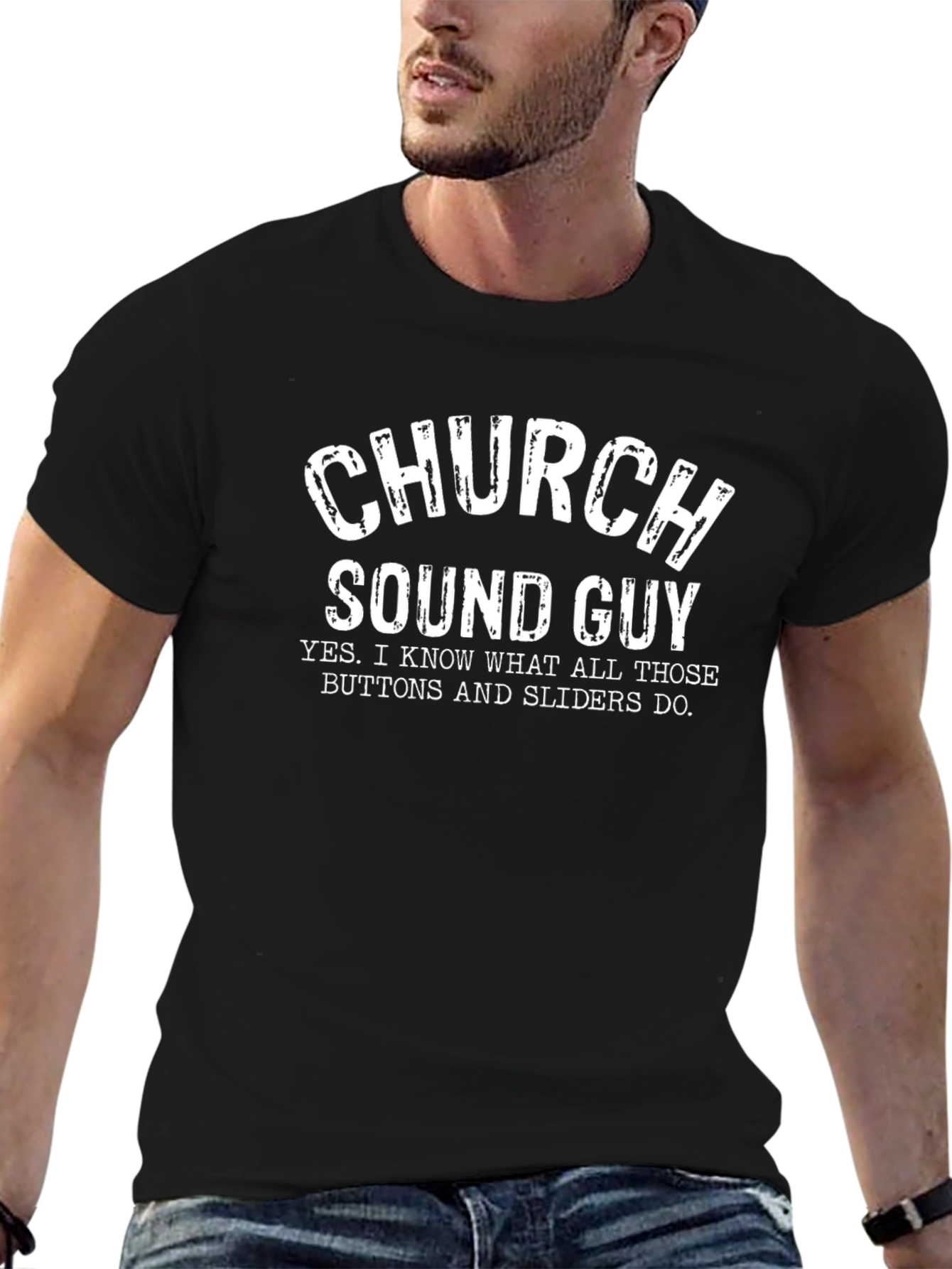 Church Sound Guy T-Shirt - Funny Audio Tech Tee