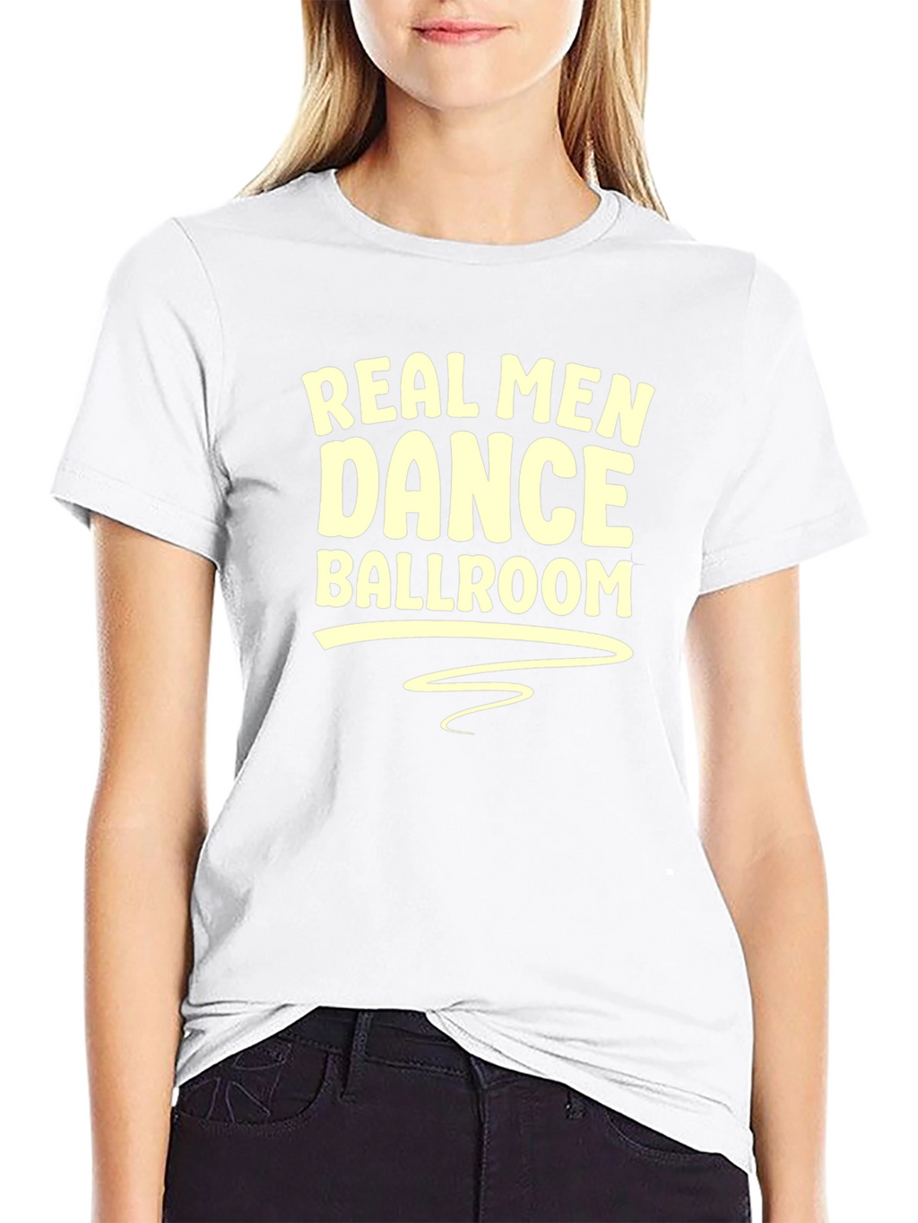 Real Men Dance Ballroom T-Shirt - Black Graphic Tee