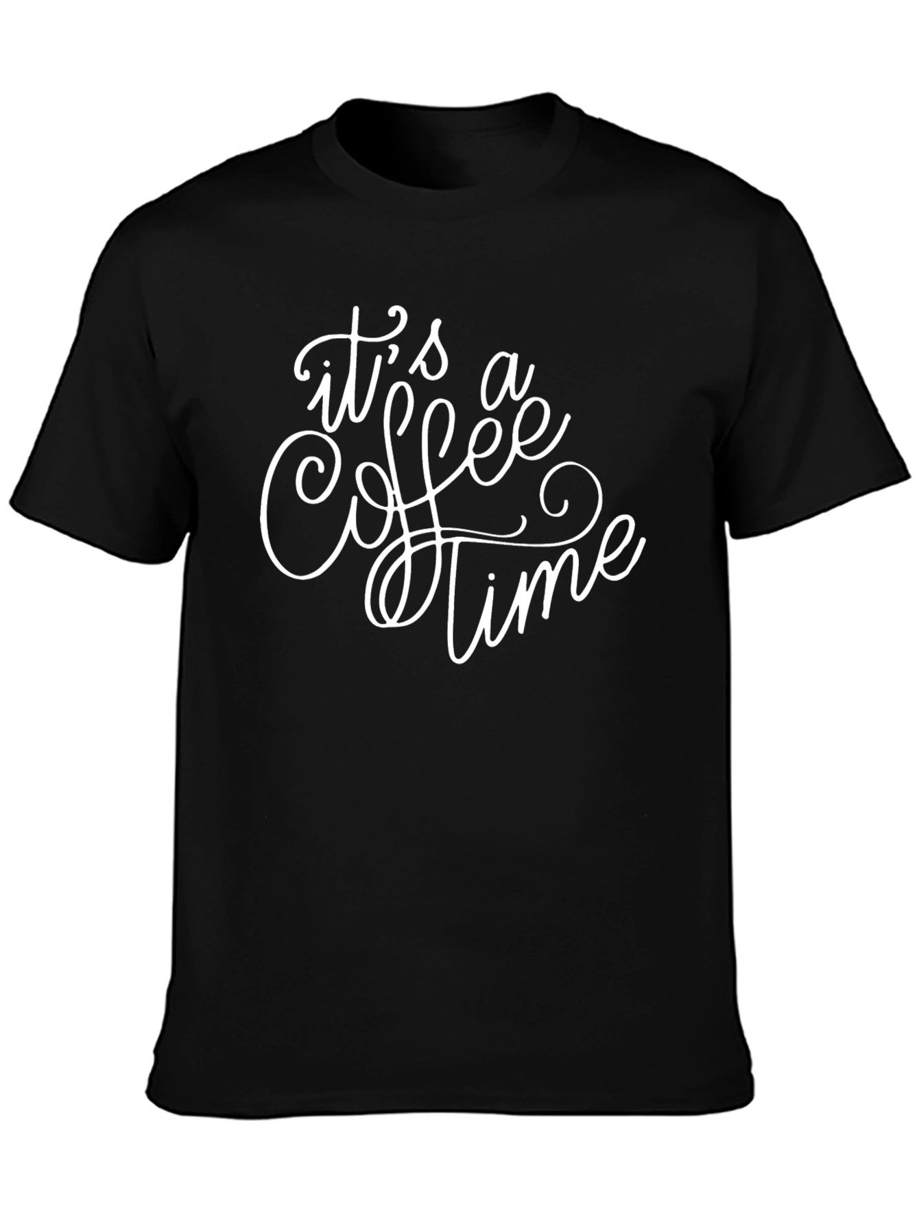 Its Coffee Time Black T-Shirt