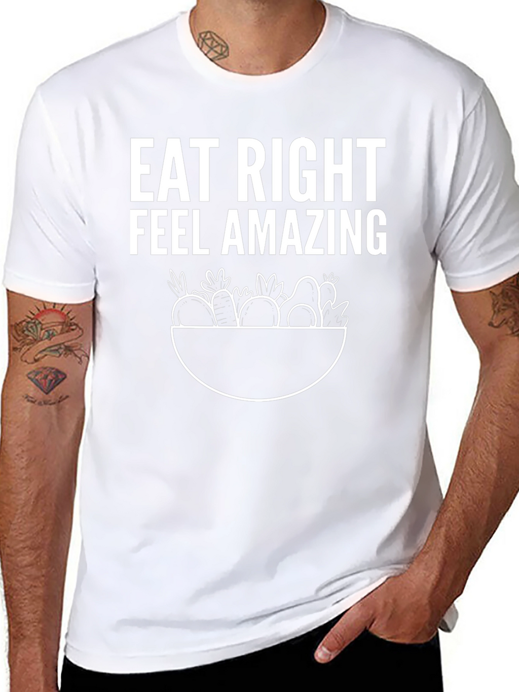 Eat Right Feel Amazing Graphic T-Shirt