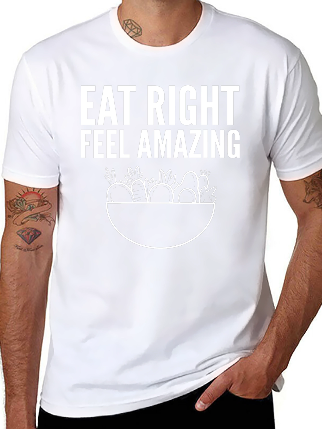Eat Right Feel Amazing Graphic T-Shirt