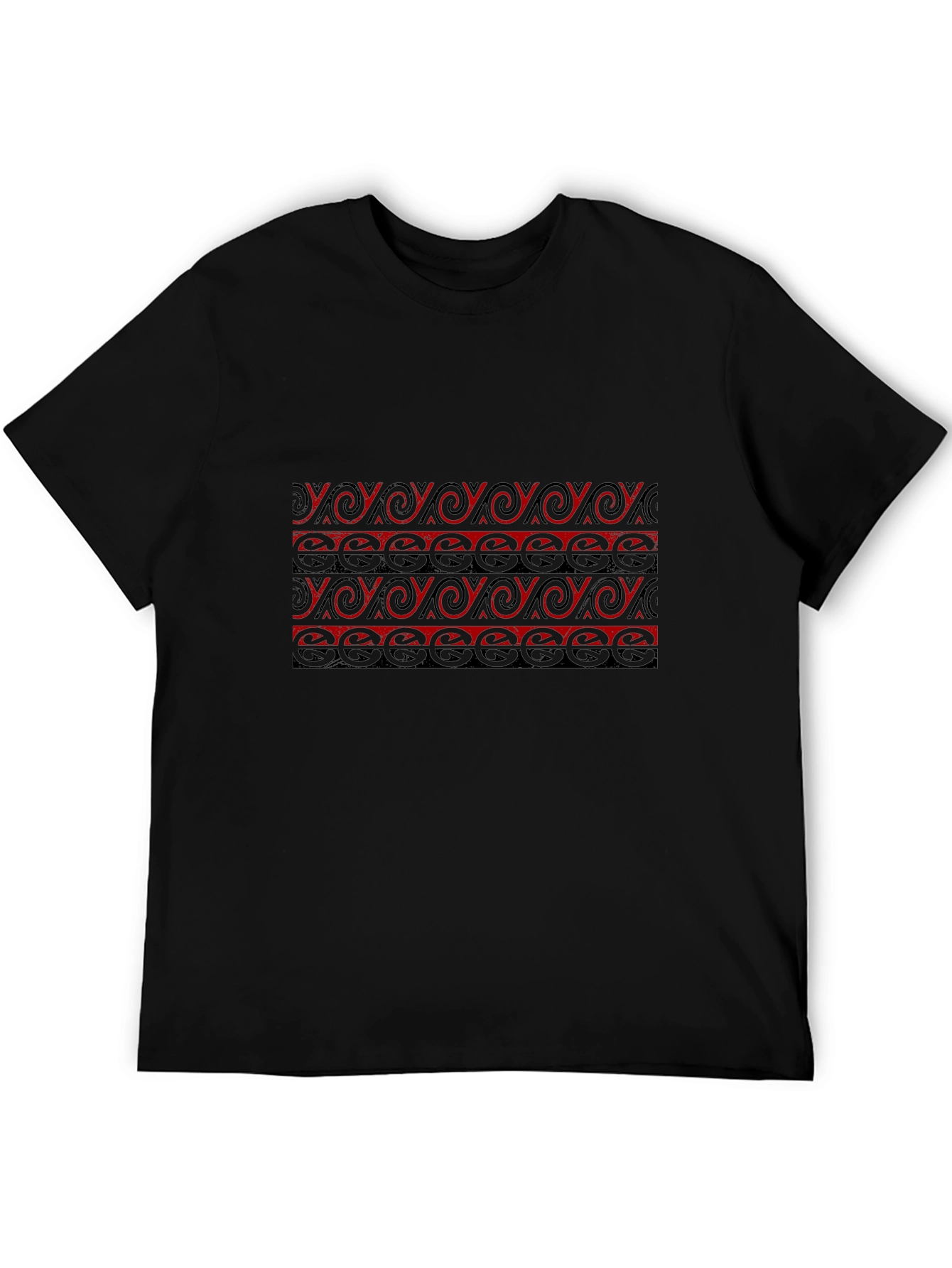 Stylish Graphic Print Black T-Shirt