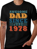 Awesome Dad Since June 1978 - Graphic T-Shirt