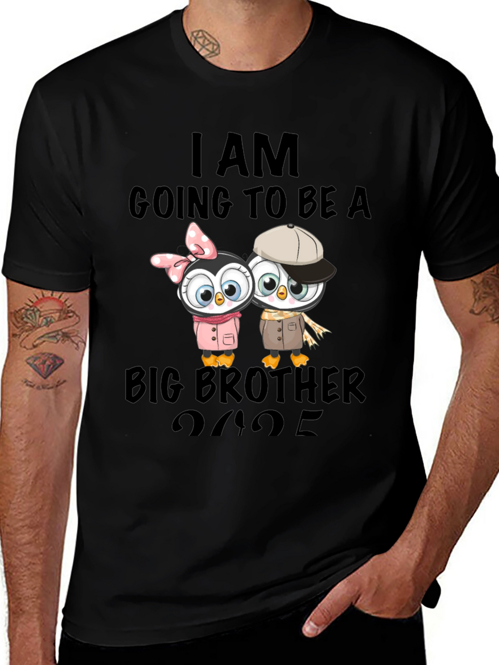 Big Brother Announcement T-Shirt - Penguin Design