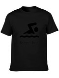 Swimmer Dude Black Graphic Tee