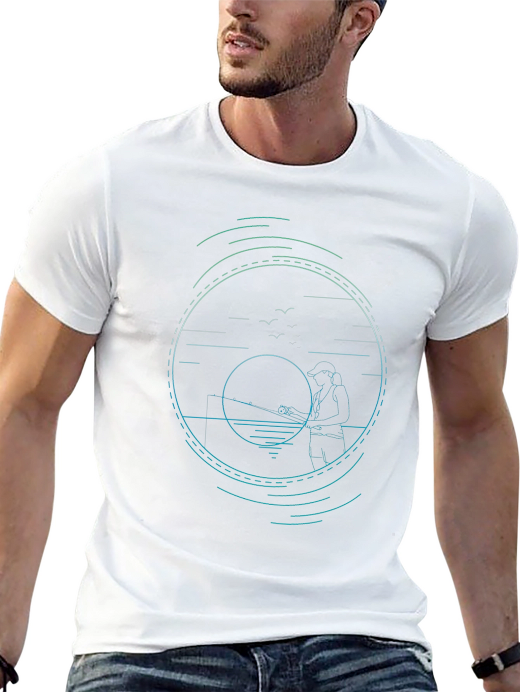 Fishing Graphic Tee - Stylish Angler Design
