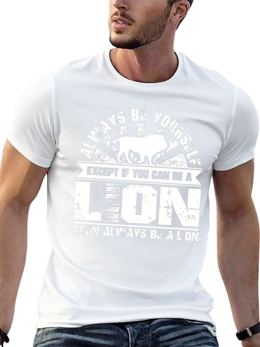 Always Be Yourself Lion Graphic T-Shirt