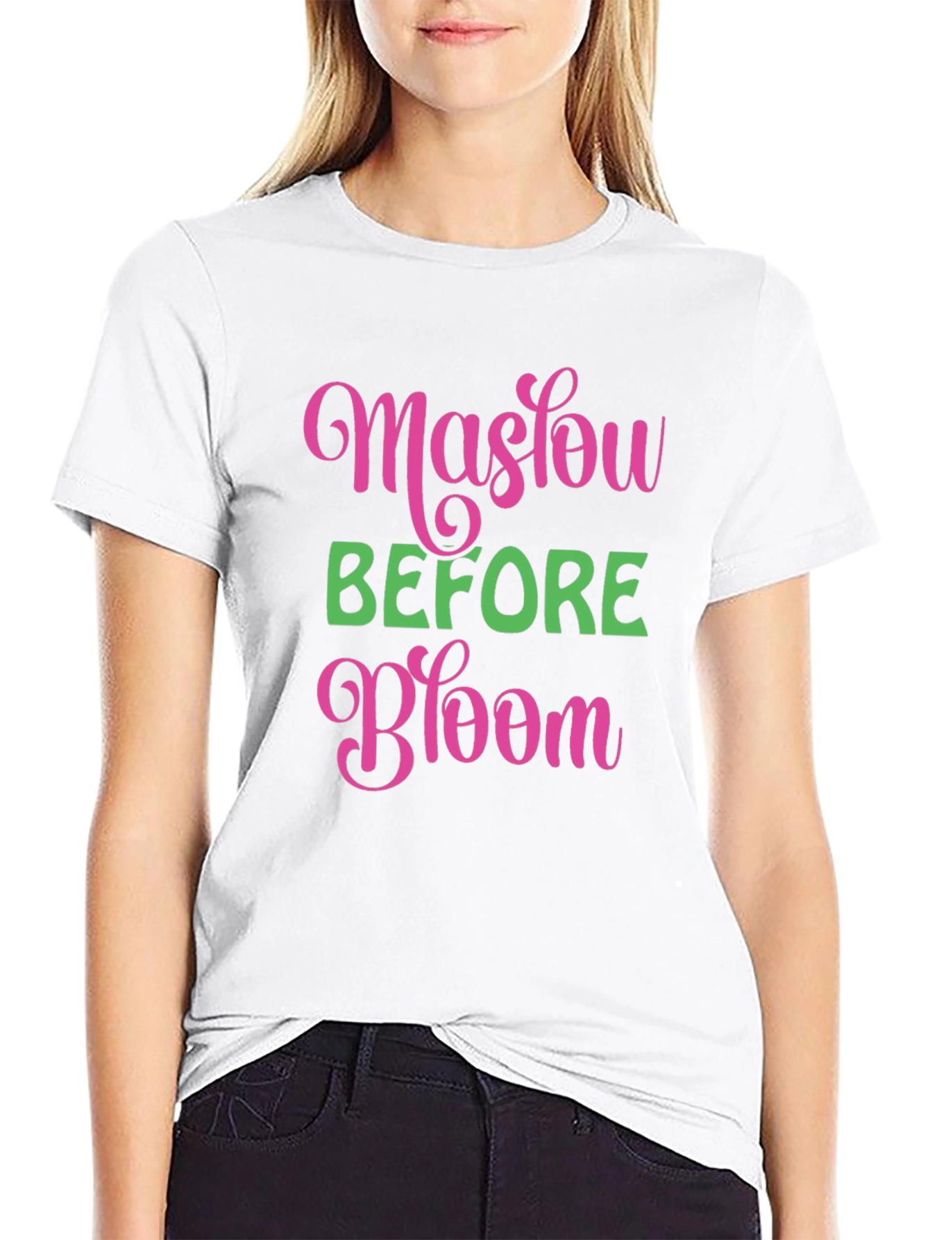 Maslow Before Bloom Black T-Shirt