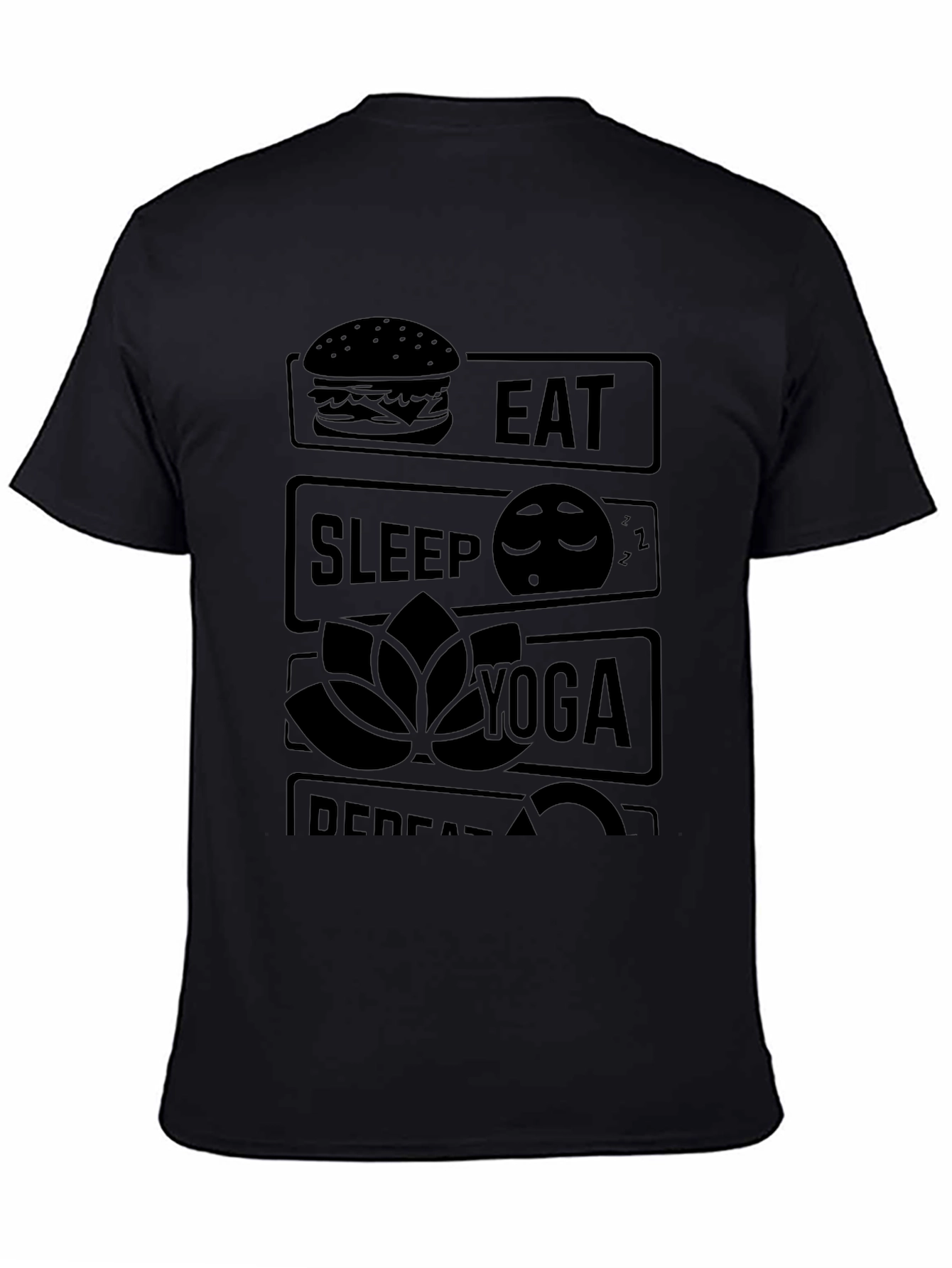 Eat Sleep Yoga Repeat Graphic T-Shirt