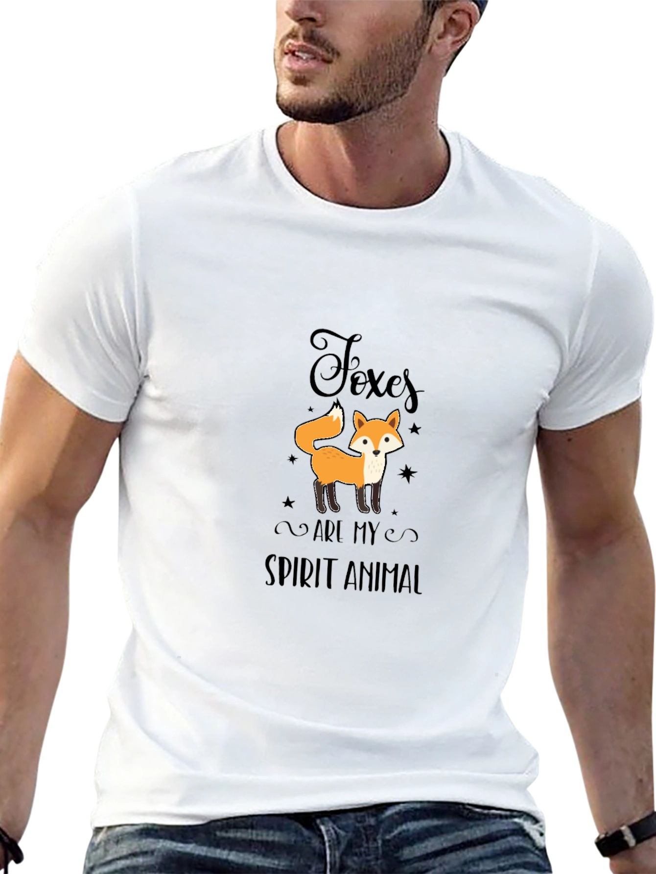 Foxes Are My Spirit Animal Black T-Shirt