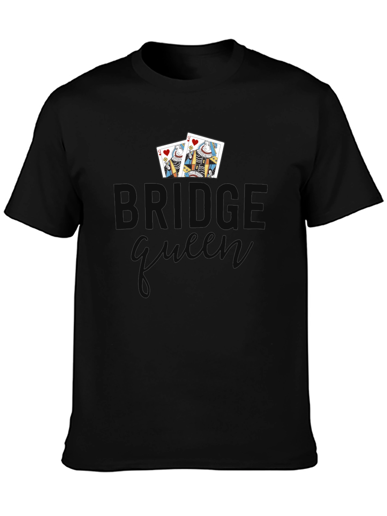 Bridge Queen T-Shirt - Playing Card Design