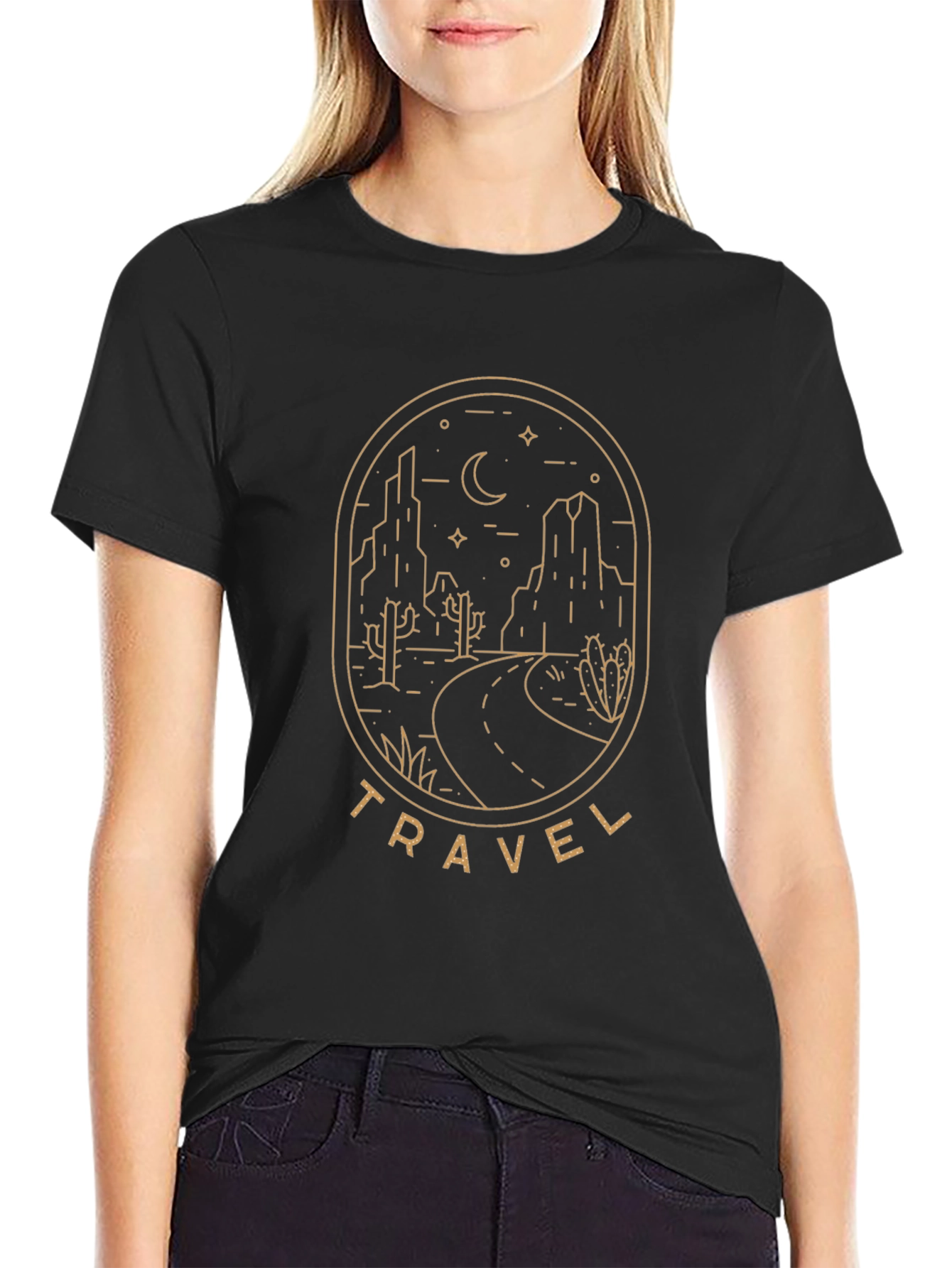 Travel Adventure Graphic Tee - Desert Road