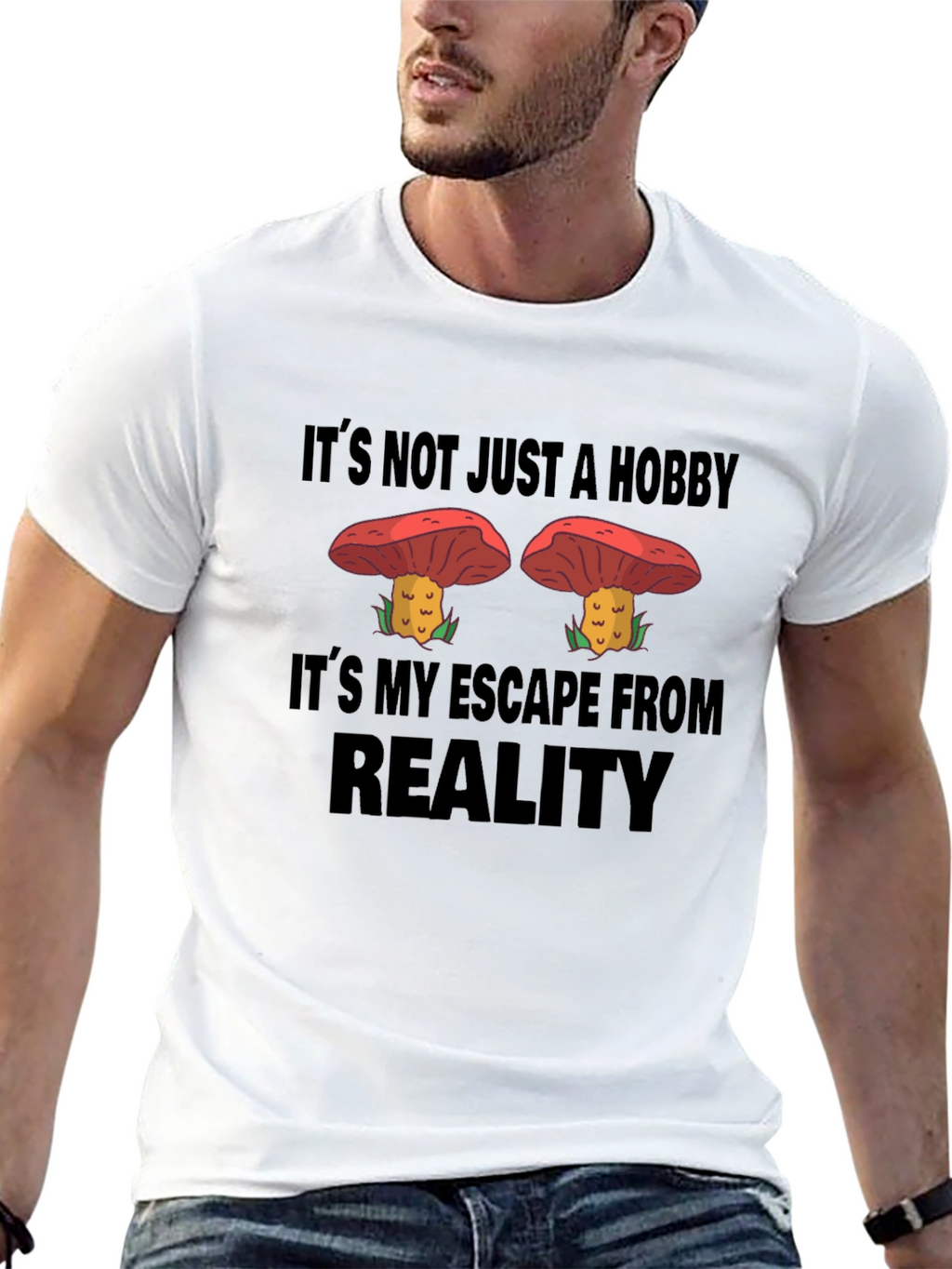 Mushroom Escape Reality Graphic T-Shirt