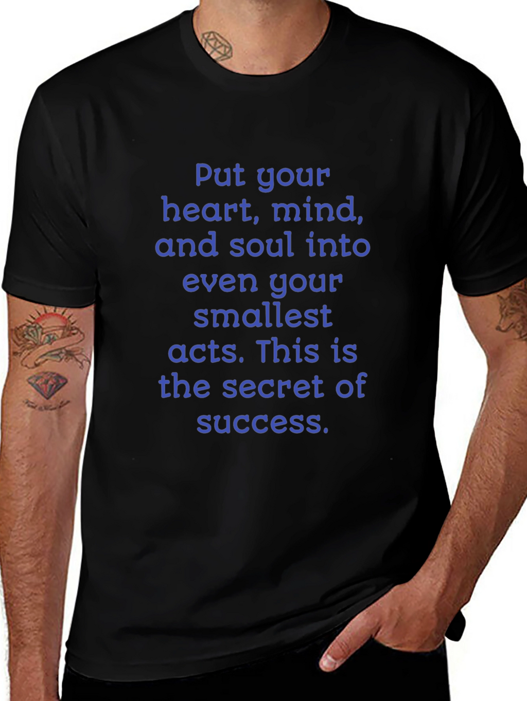 Motivational Quote T-Shirt: Heart Mind and Soul