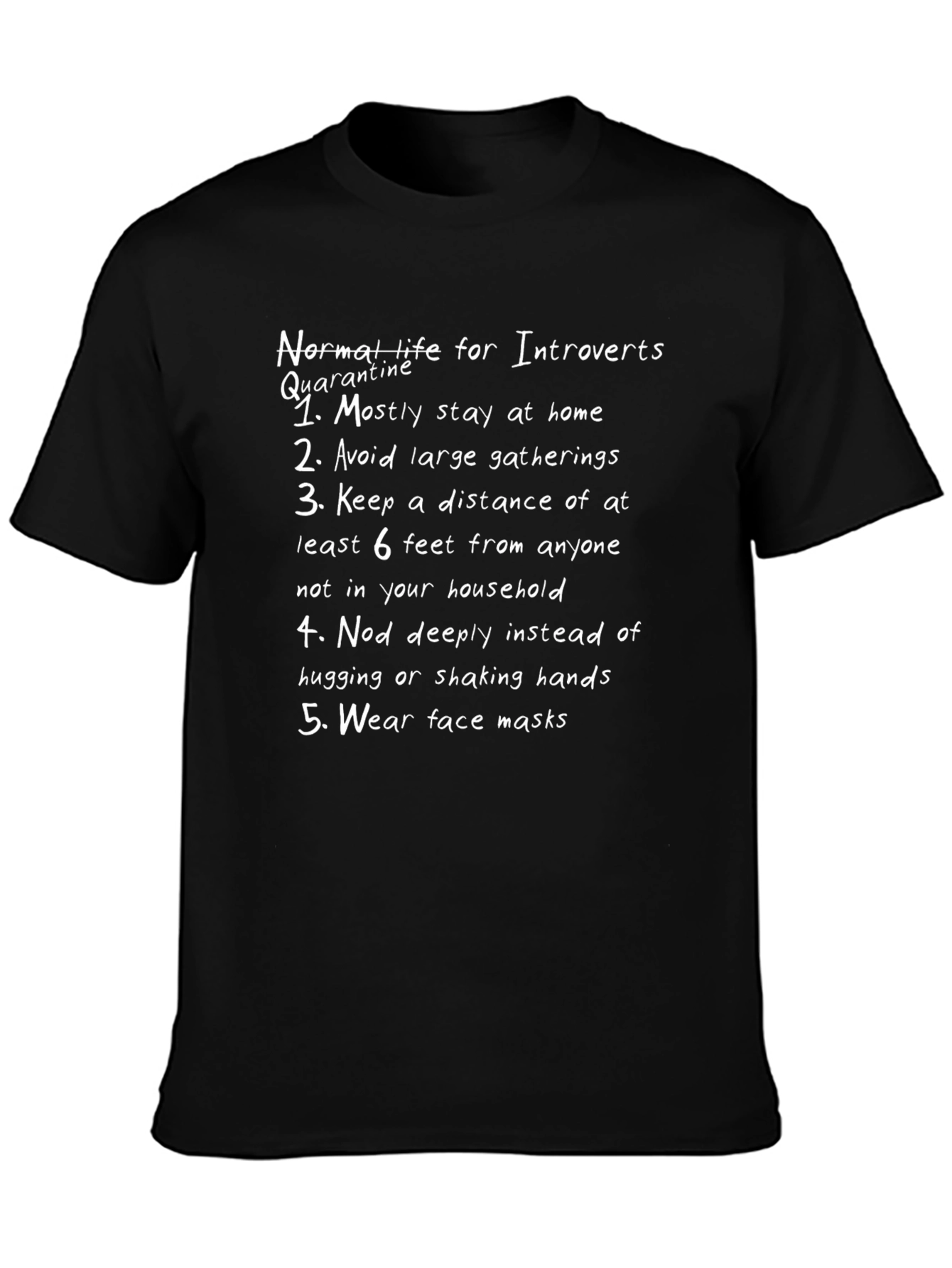 Introvert Quarantine Rules Graphic T-Shirt