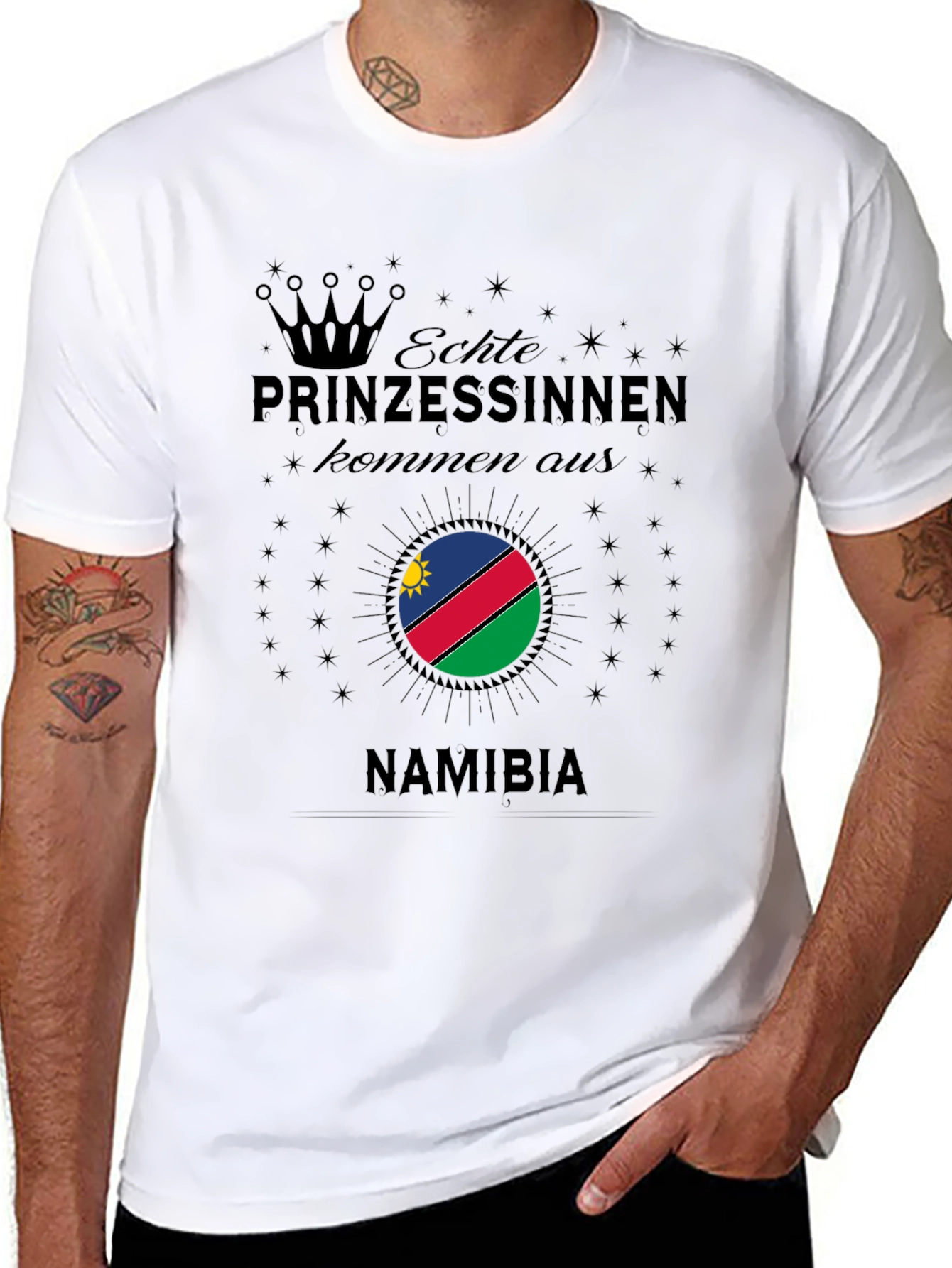 Namibia Princess T-Shirt - Black Graphic Tee