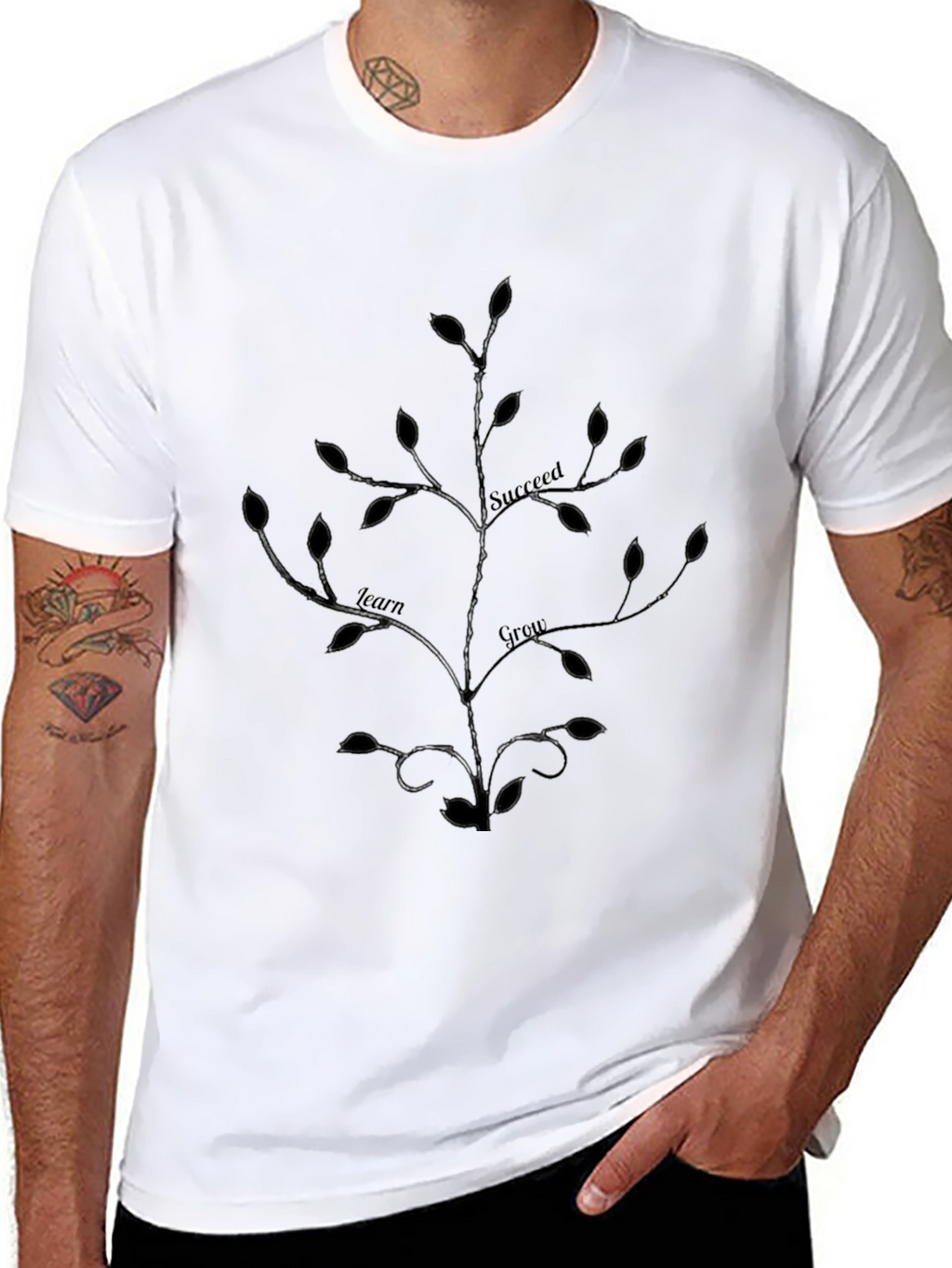 Growth Mindset Tee - Learn Grow Succeed