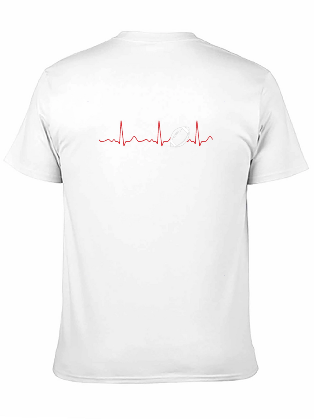 Football Heartbeat Graphic Tee - Black