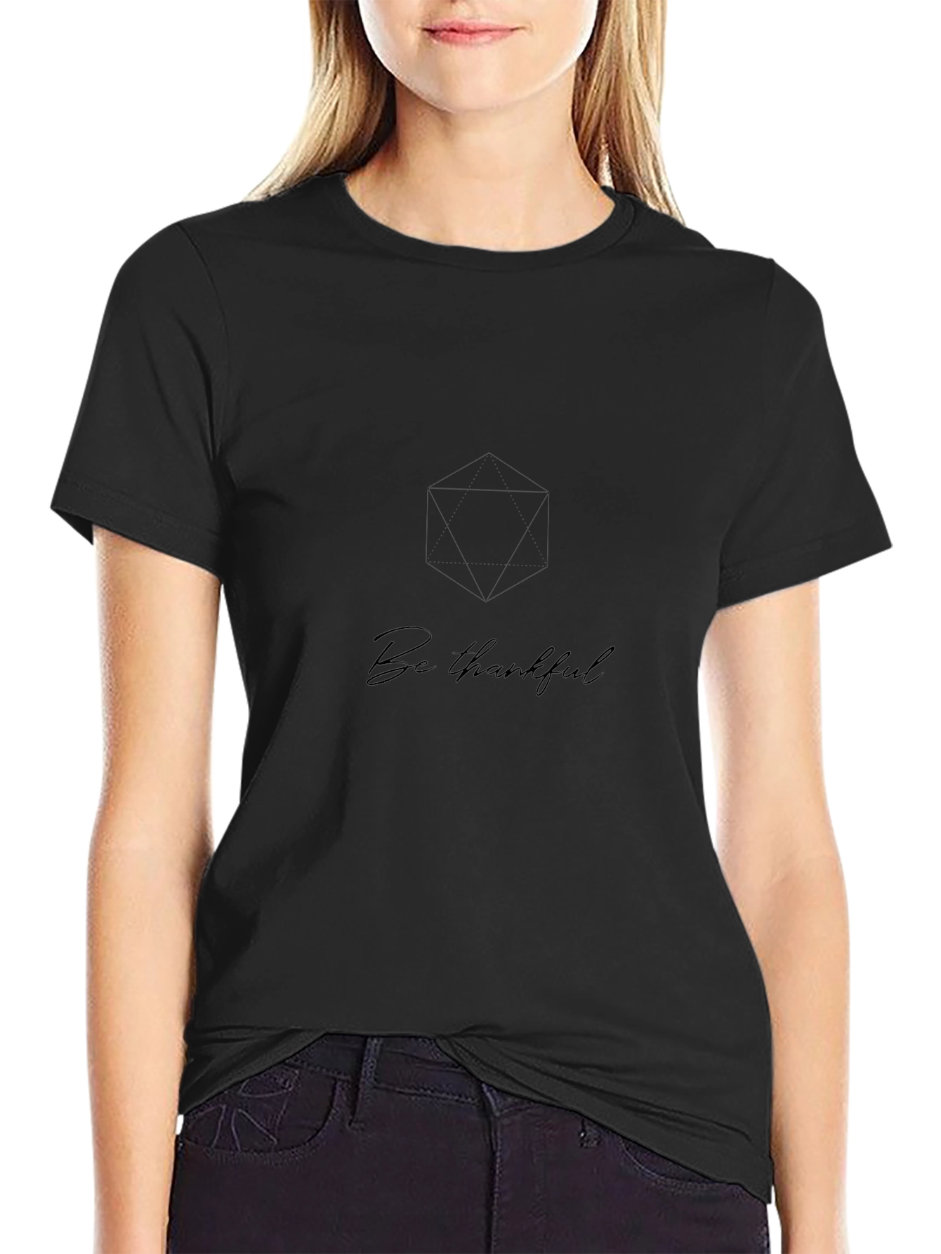 Be Thankful Black Graphic Tee