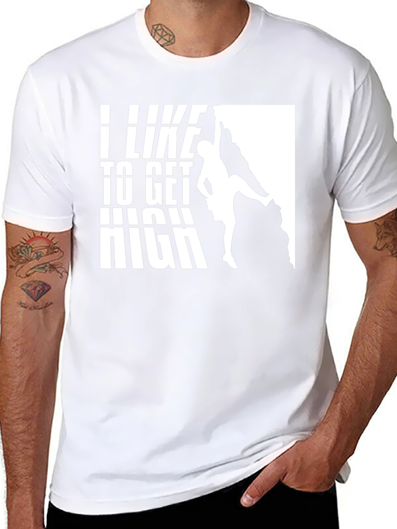 I Like To Get High Climbing Graphic T-Shirt