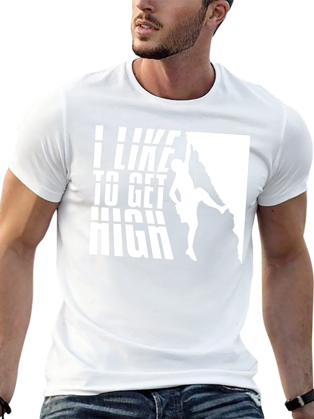 I Like To Get High Climbing Graphic T-Shirt