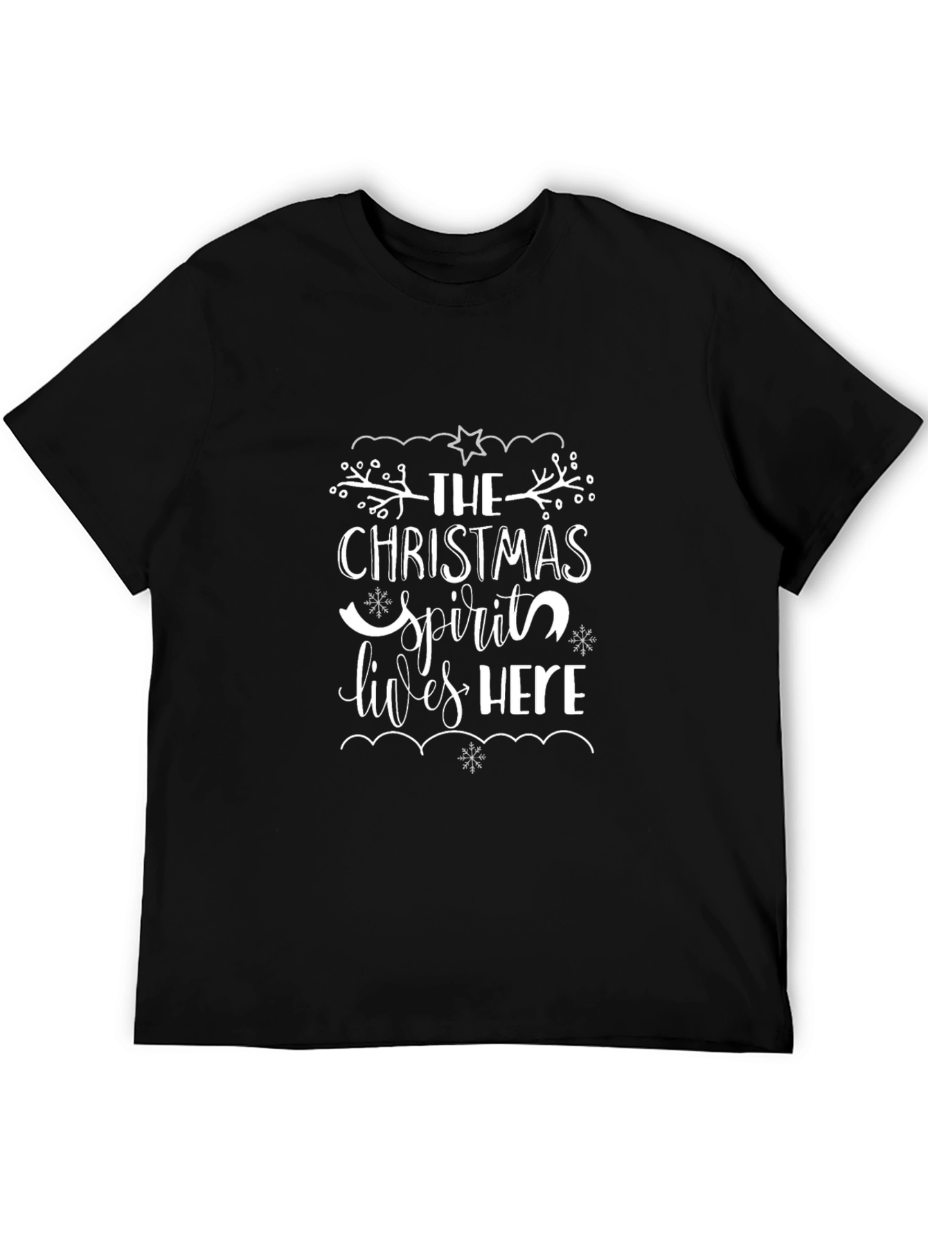 Christmas Spirit Lives Here Holiday Graphic Tee