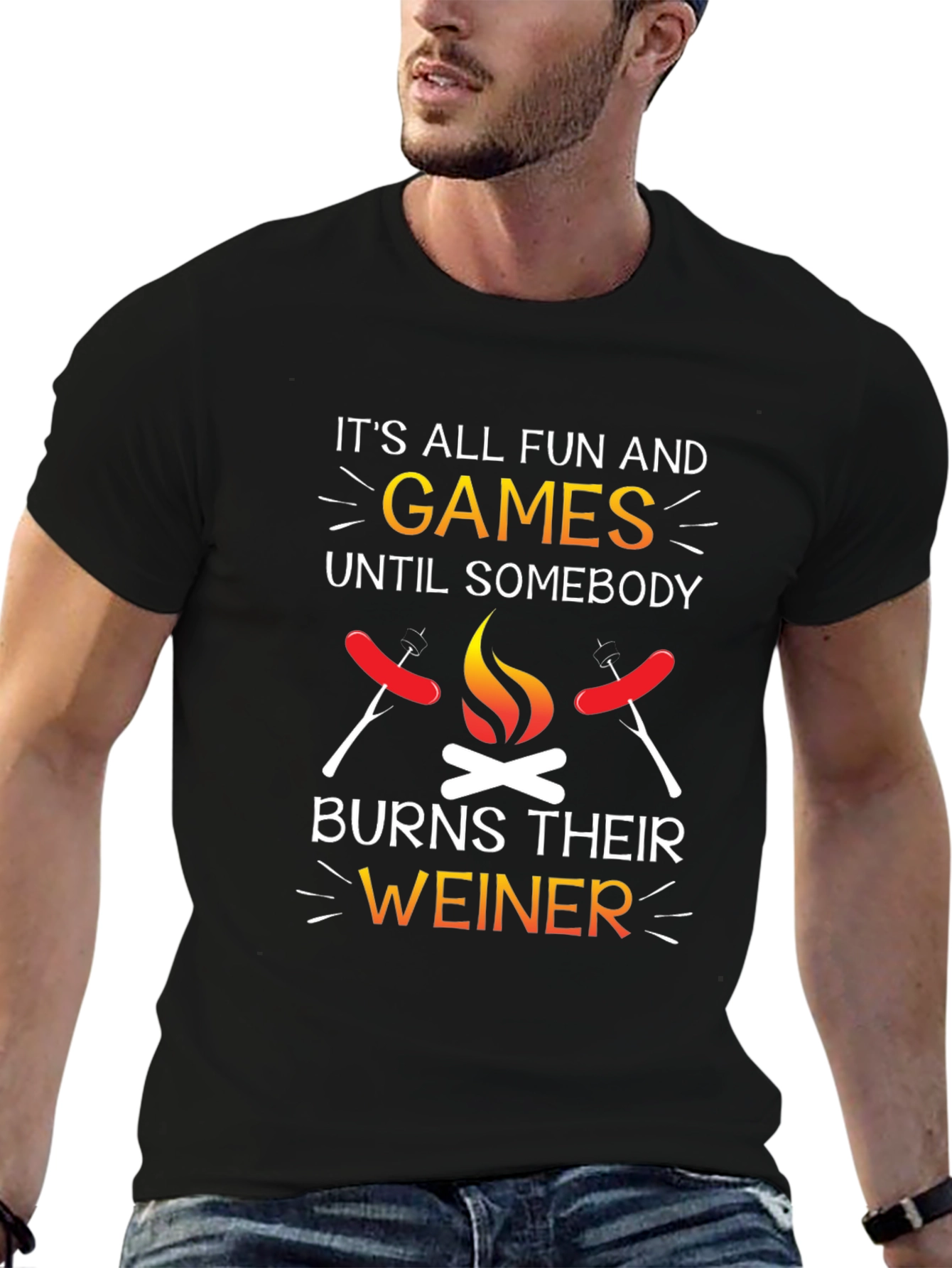 Funny Burns Their Weiner Graphic T-Shirt