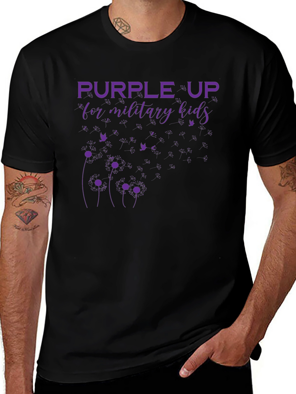 Purple Up Military Kids T-Shirt