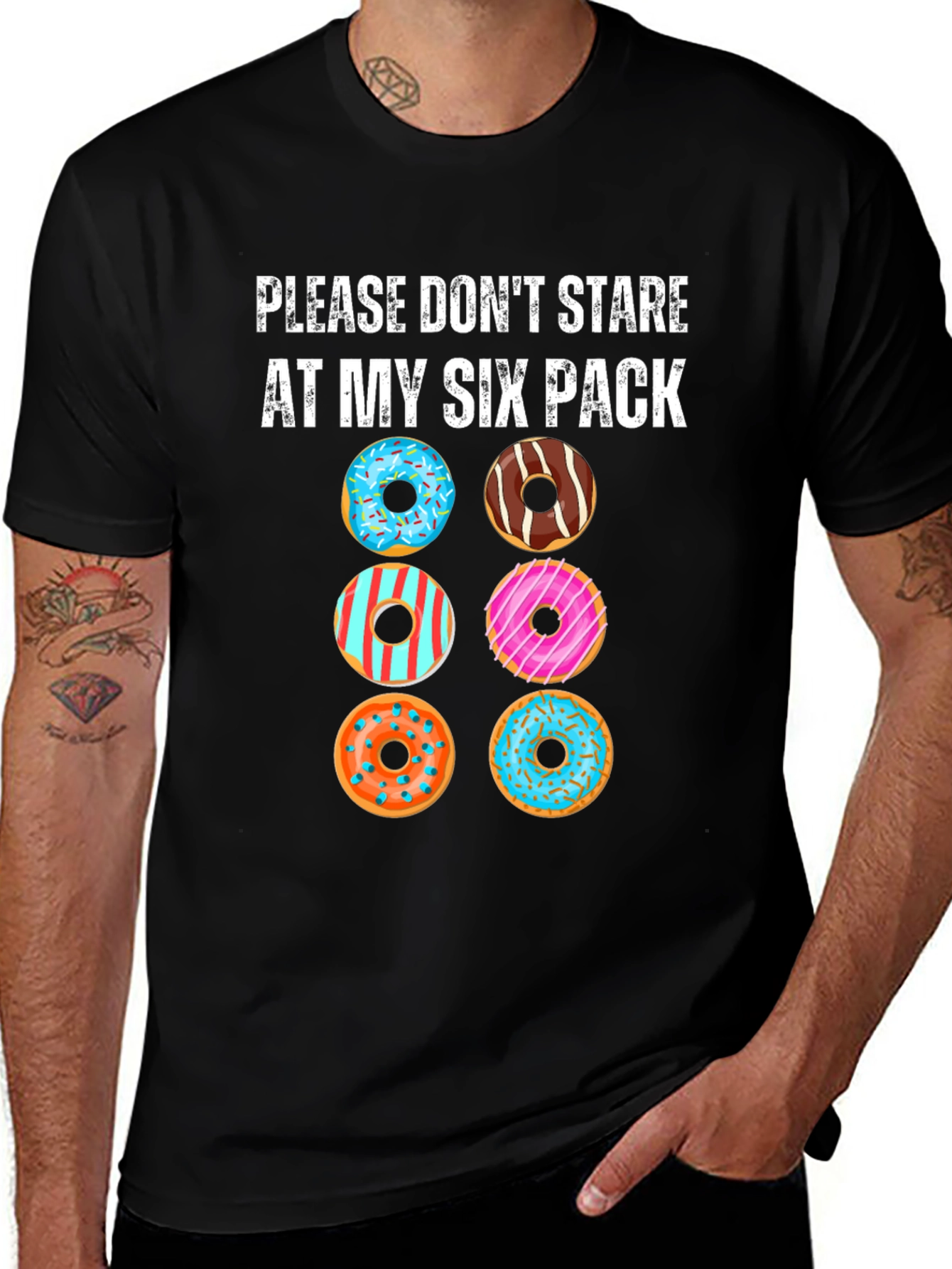 Funny Donut Six Pack T-Shirt