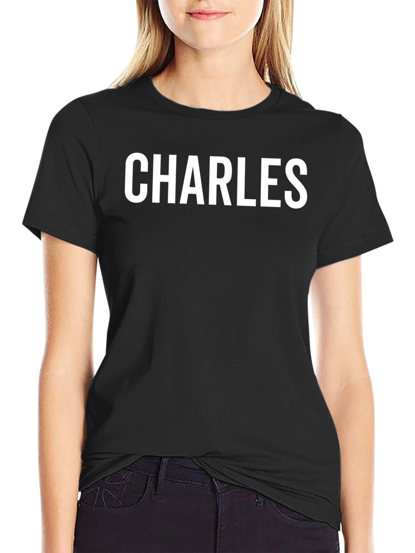 Charles Black T-Shirt - Personalized Name Tee