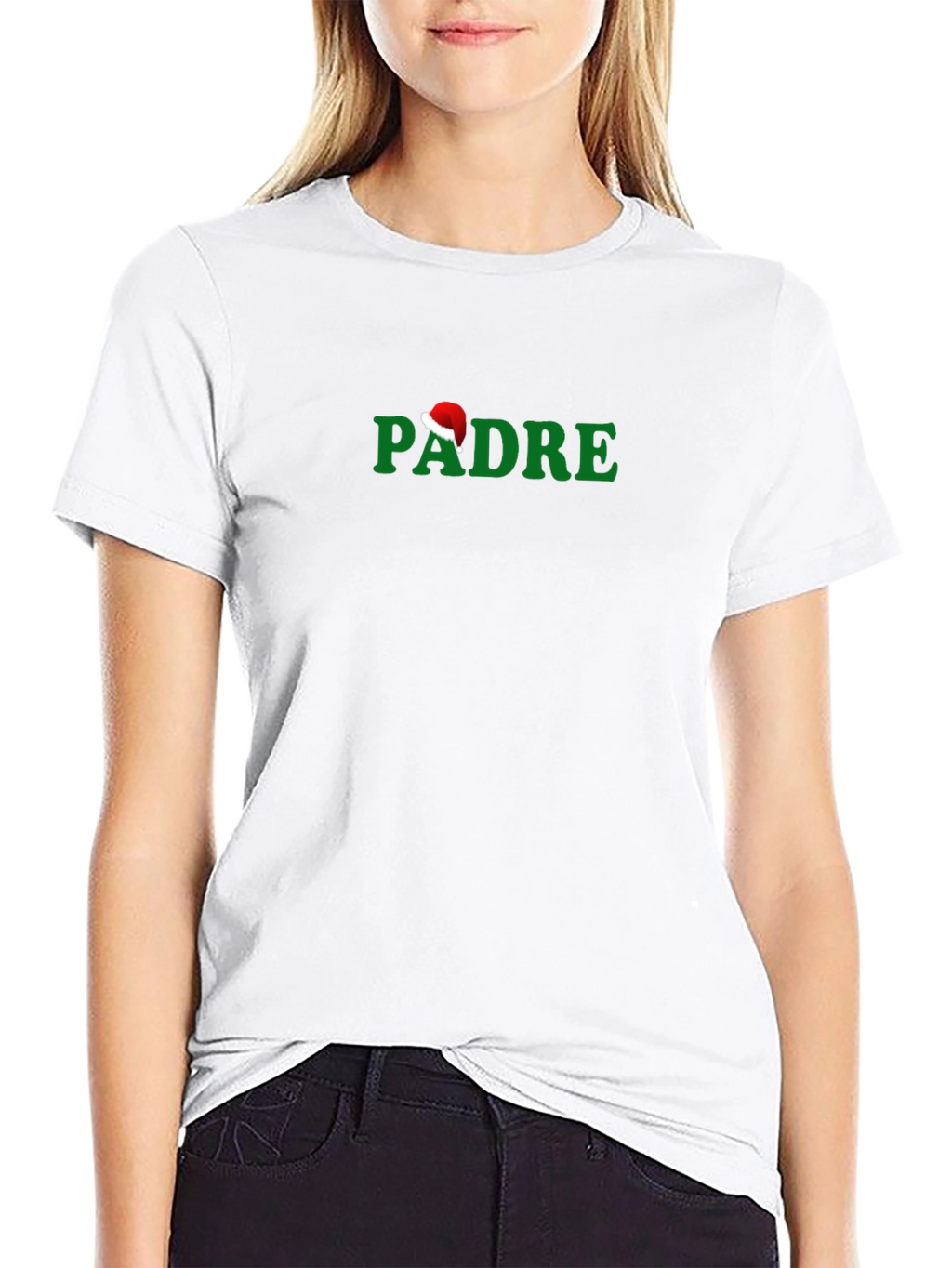 Christmas Padre Santa Hat Graphic T-Shirt