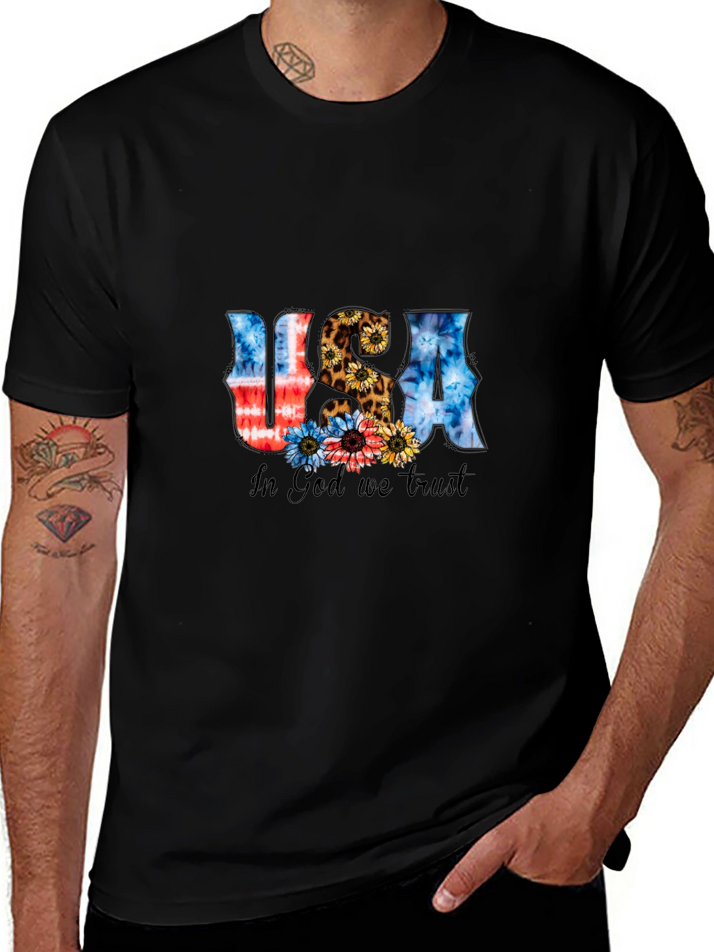 USA Patriotic Graphic T-Shirt