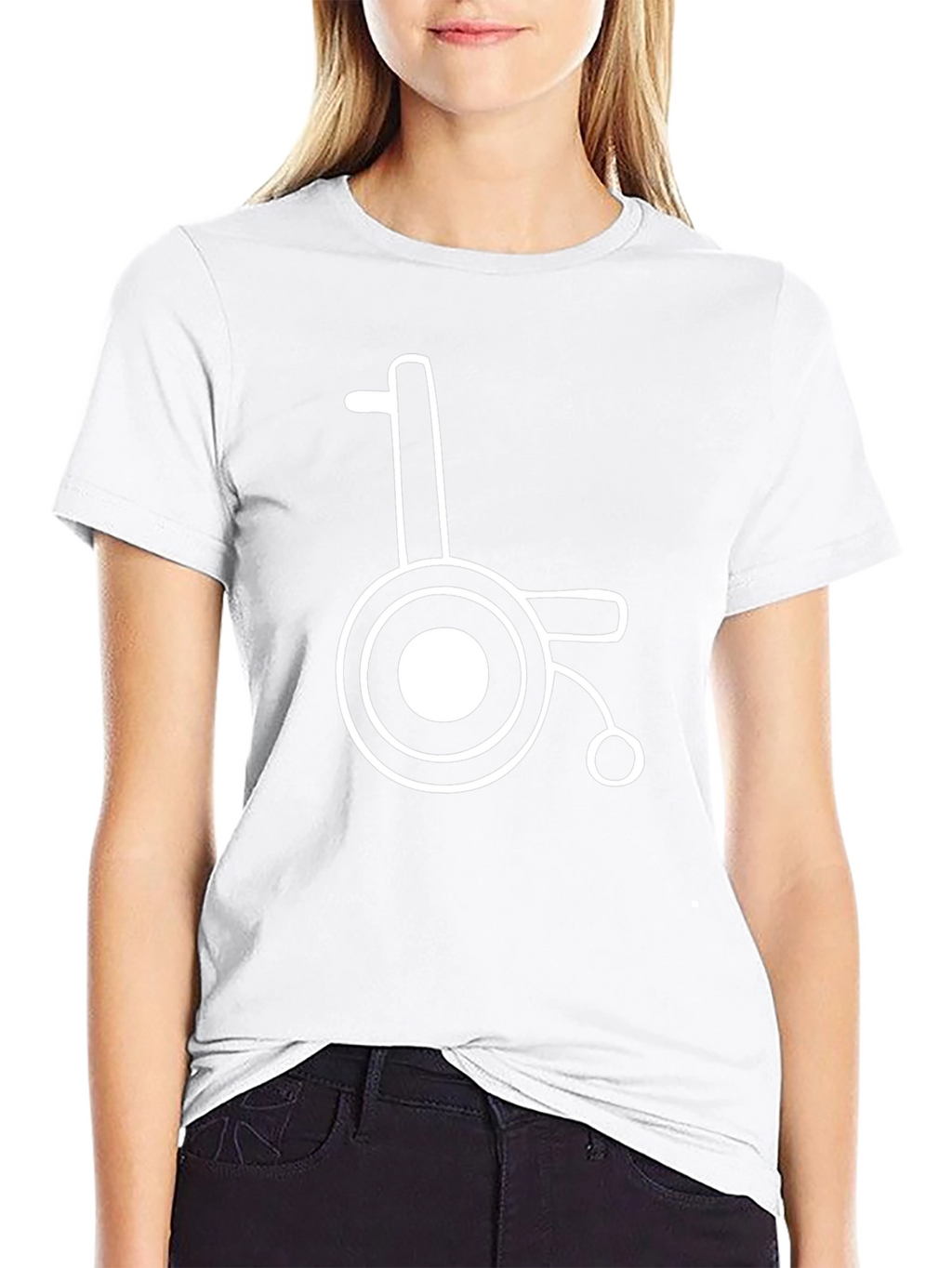 Wheelchair Graphic Tee - Black Cotton Blend