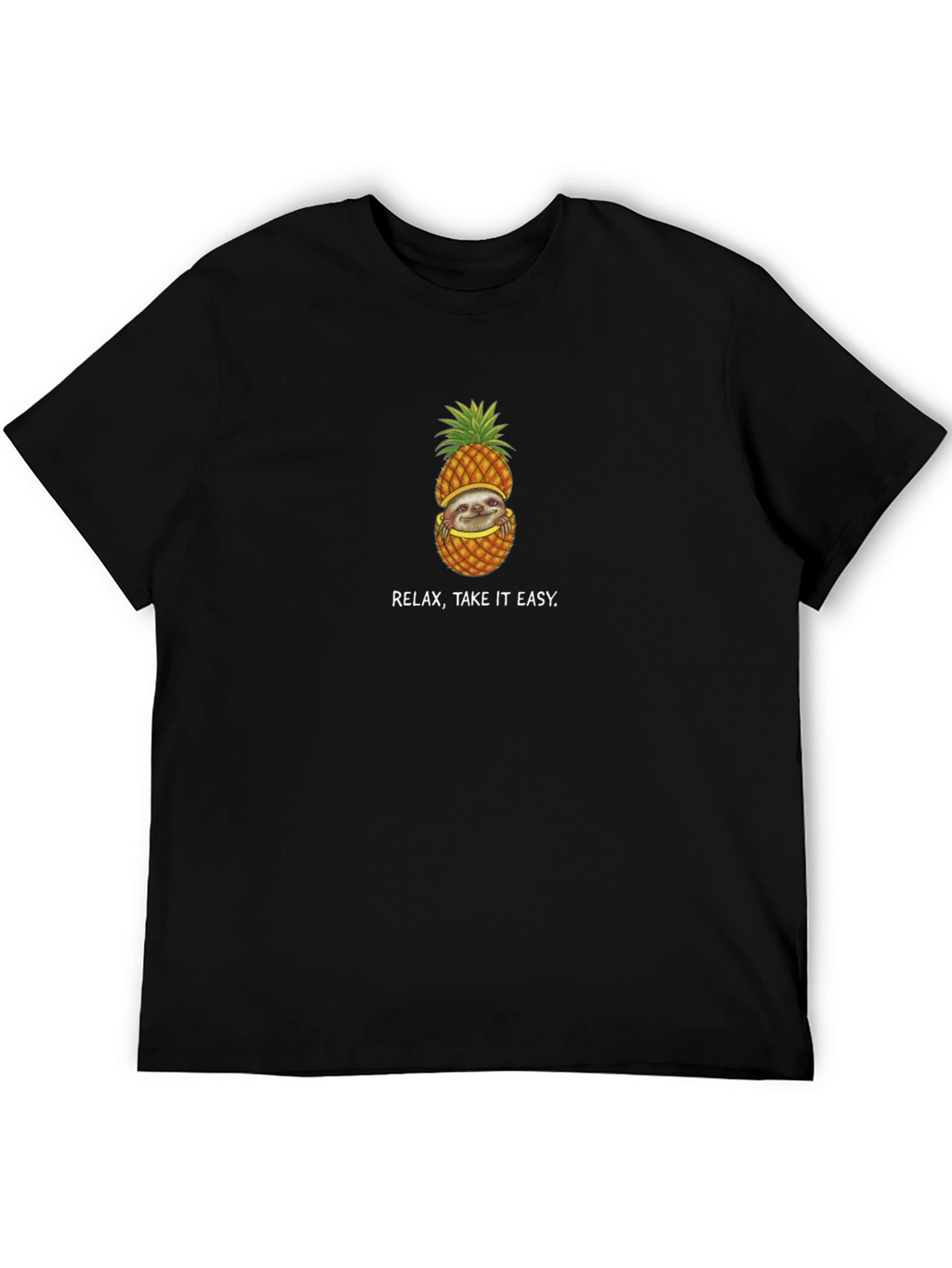 Relax Take It Easy Sloth Pineapple T-Shirt
