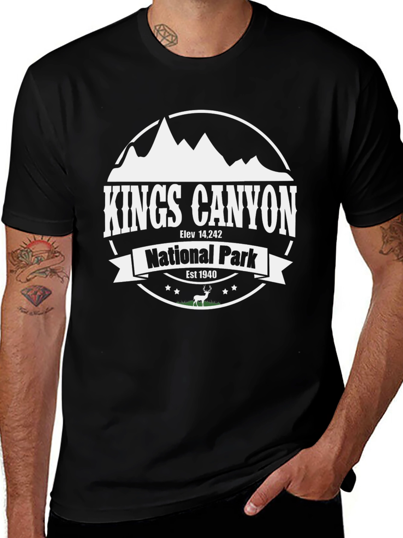 Kings Canyon National Park T-Shirt - Black