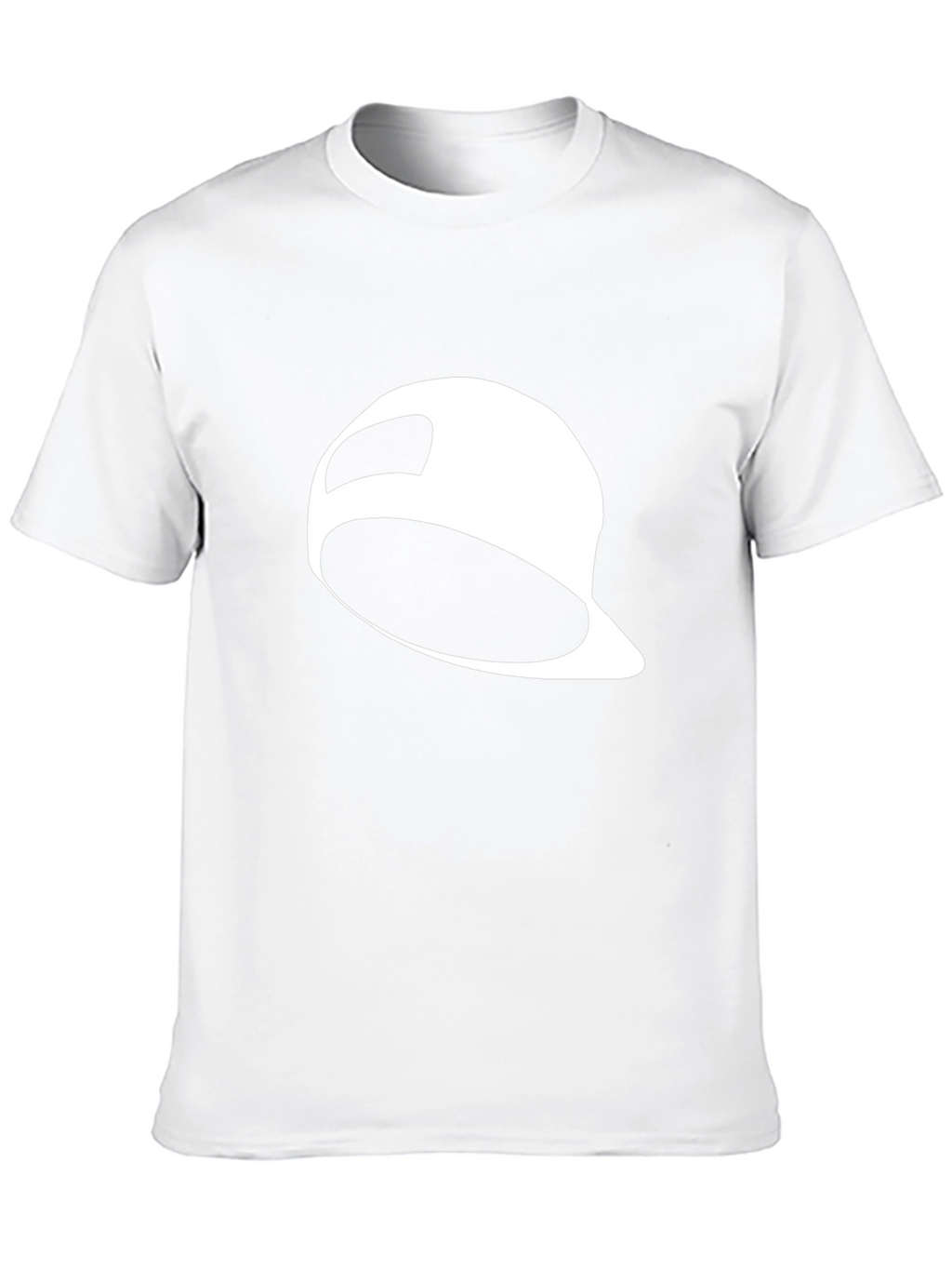 Black T-Shirt with White Baseball Cap Graphic