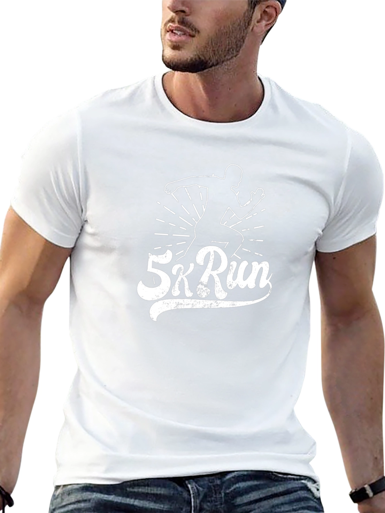 5k Run Black Graphic Tee