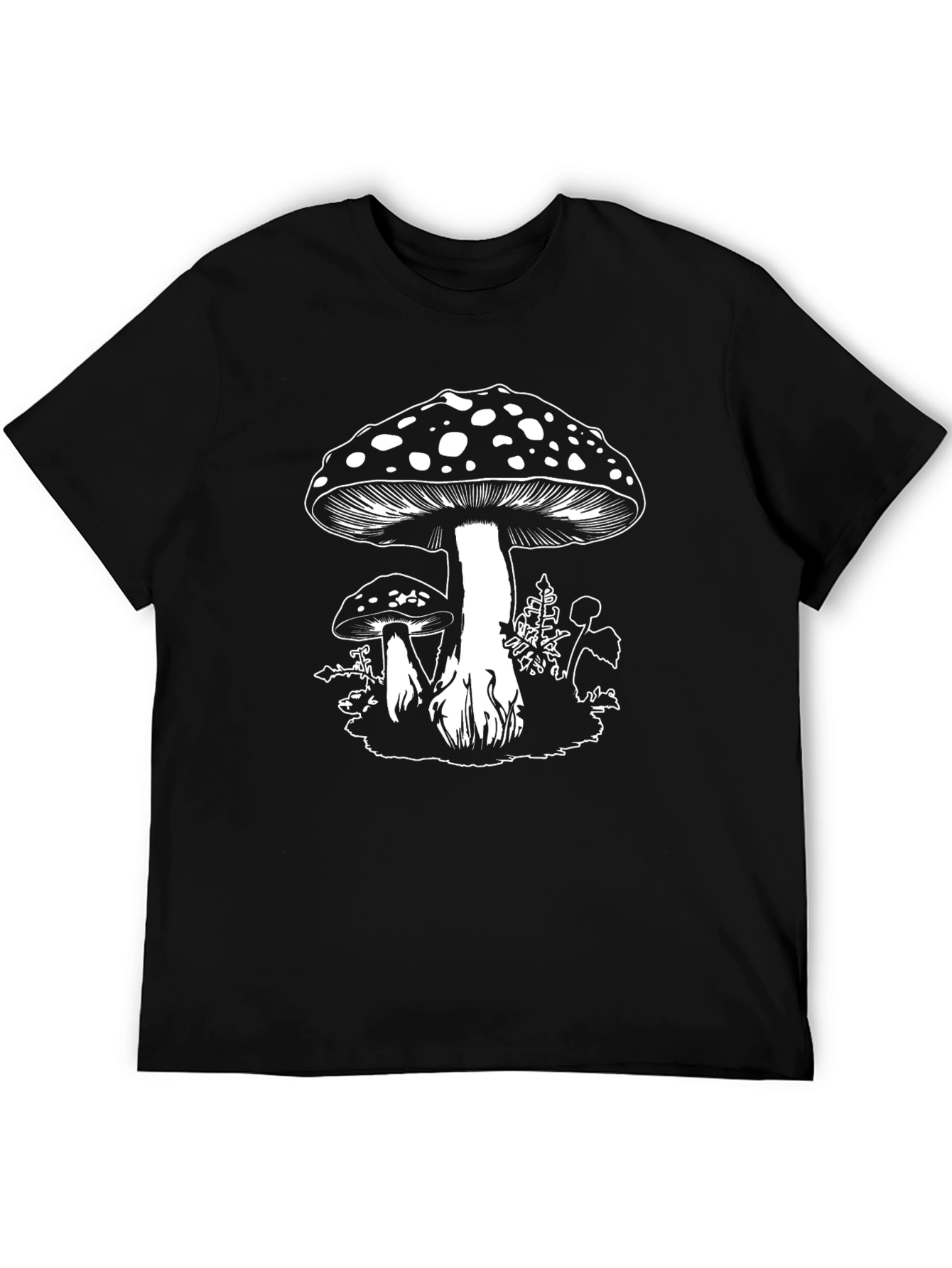 Mushroom Graphic Black T-Shirt