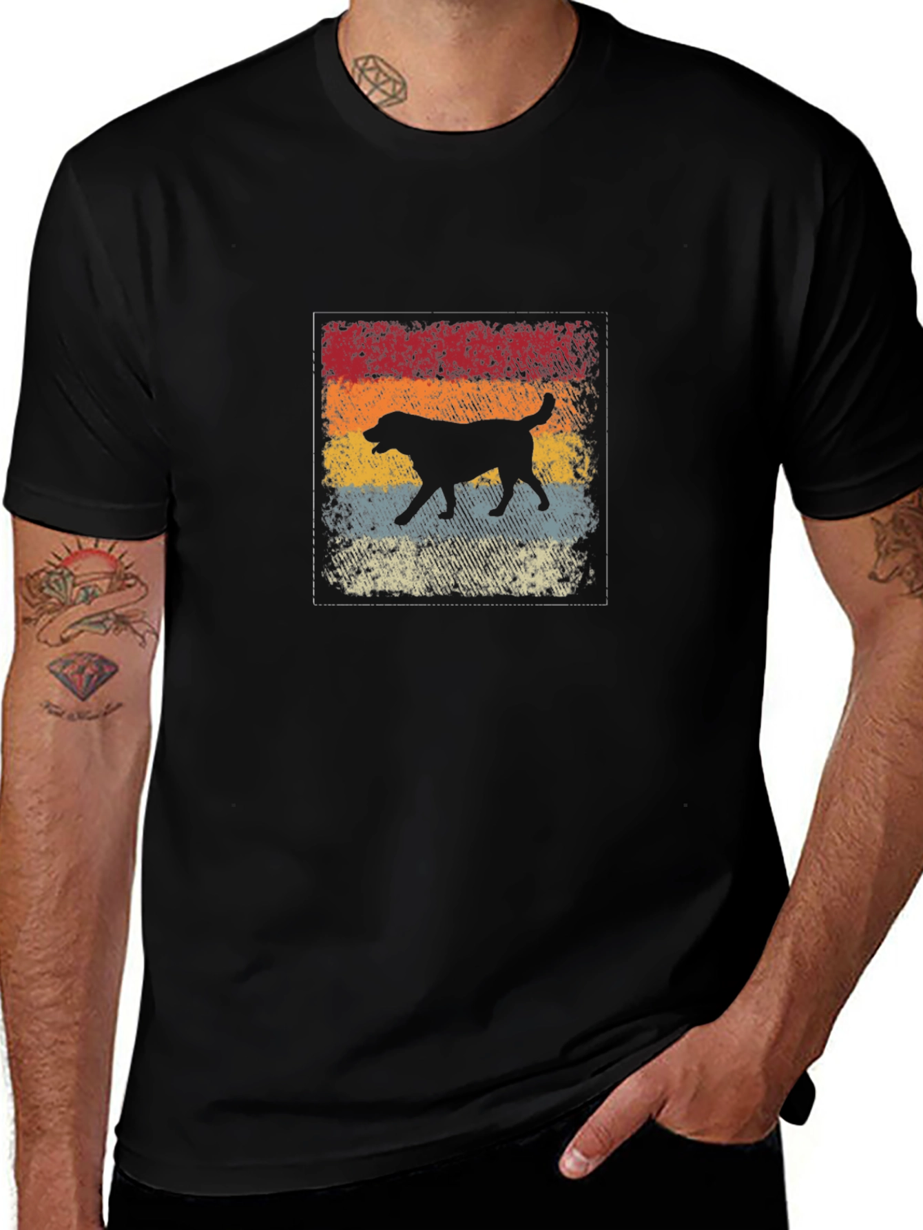 Retro Dog Silhouette T-Shirt