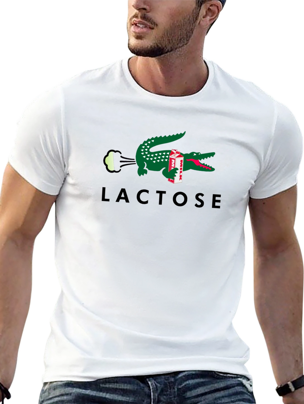 Lacoste Inspired Lactose Funny T-Shirt