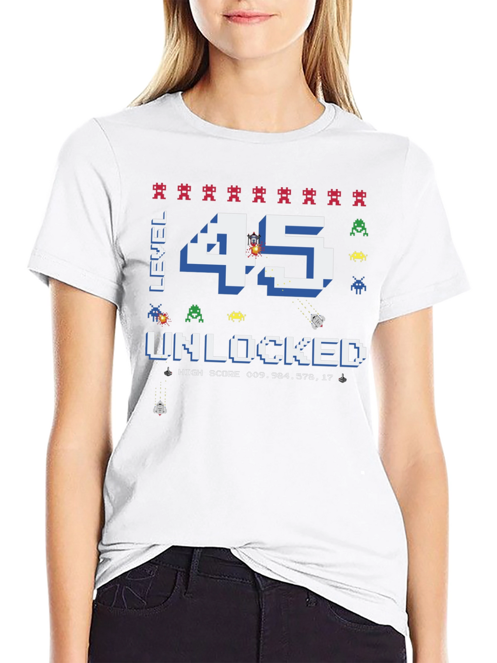 Level 45 Unlocked T-Shirt - Gamer Birthday Tee