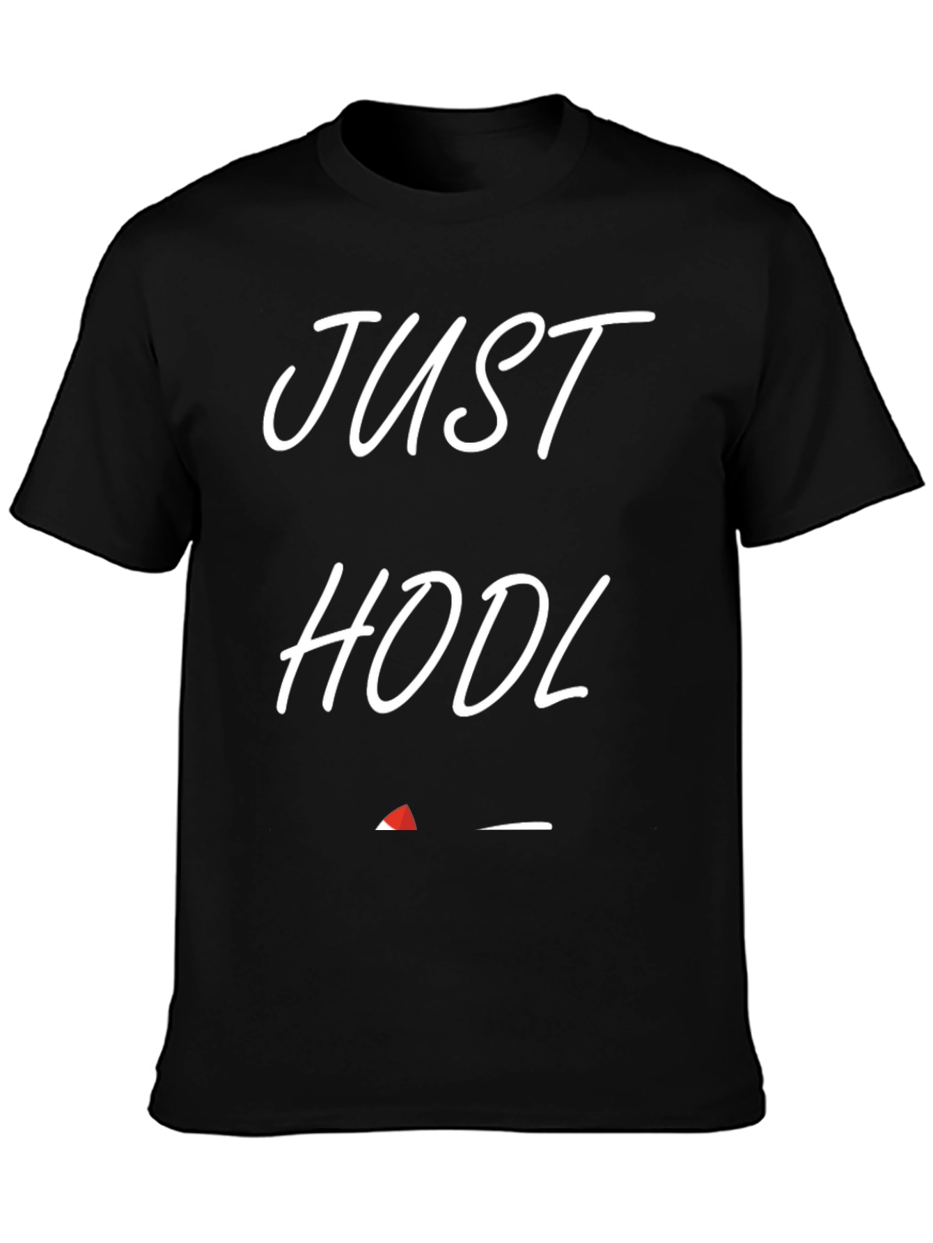 Just HODL Black Cotton T-Shirt - Crypto Investor Apparel