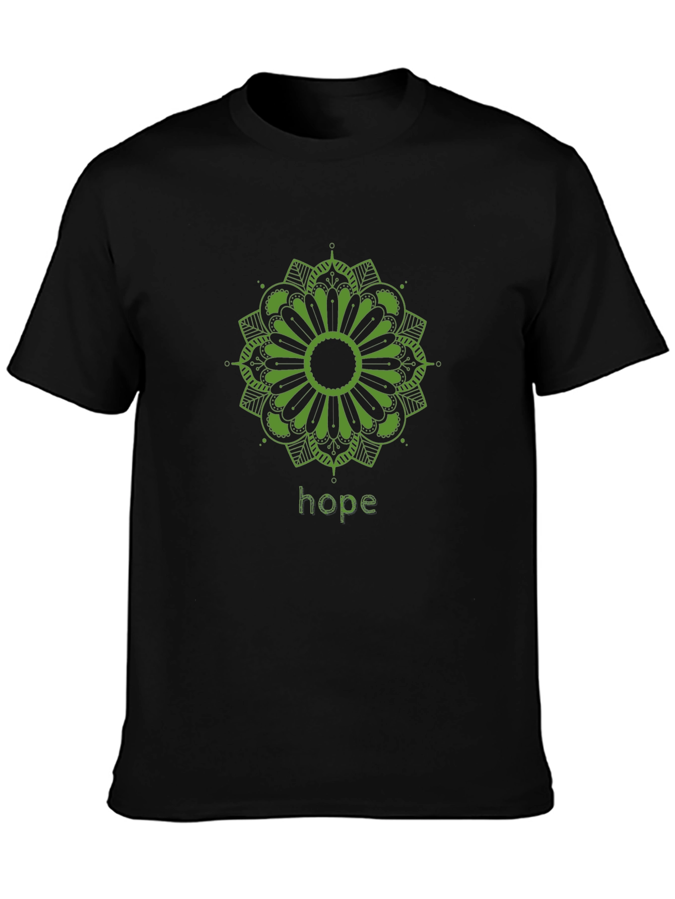Hope Mandala Graphic T-Shirt - Black