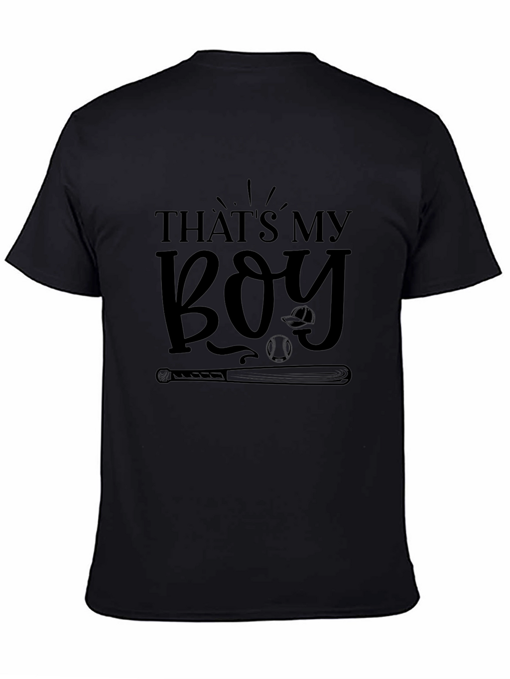 Thats My Boy Baseball Graphic Tee - Black