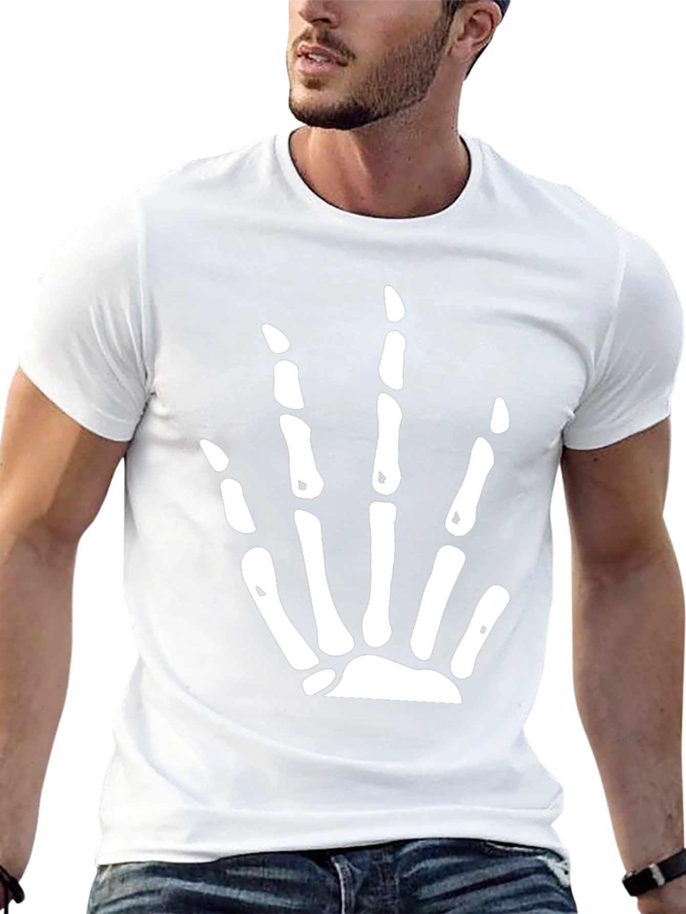 Skeleton Hand Graphic Black T-Shirt