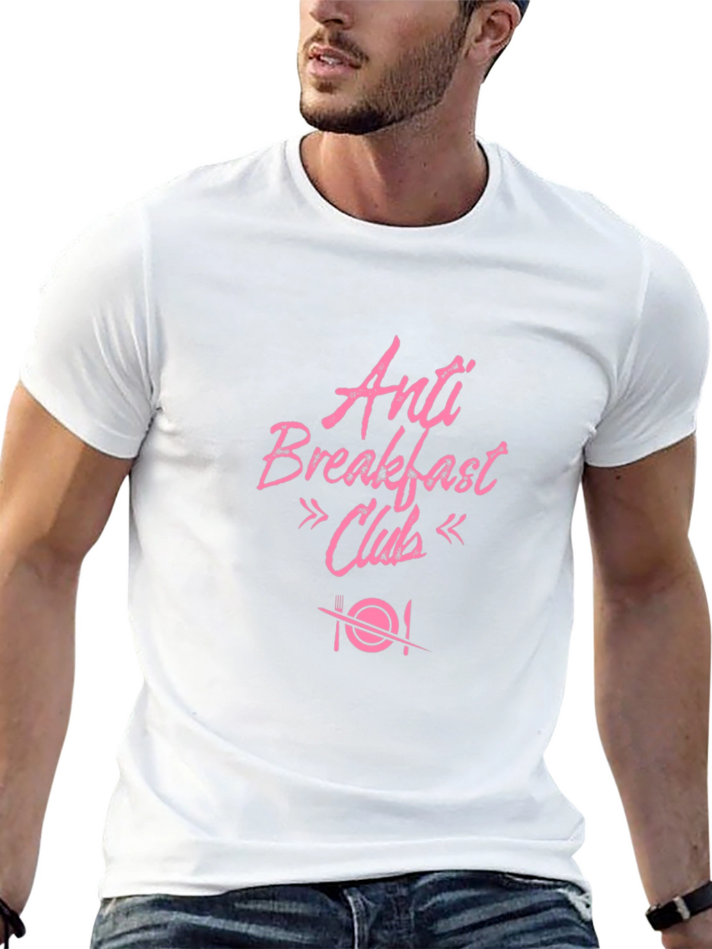 Anti Breakfast Club Graphic T-Shirt - Black Cotton Tee