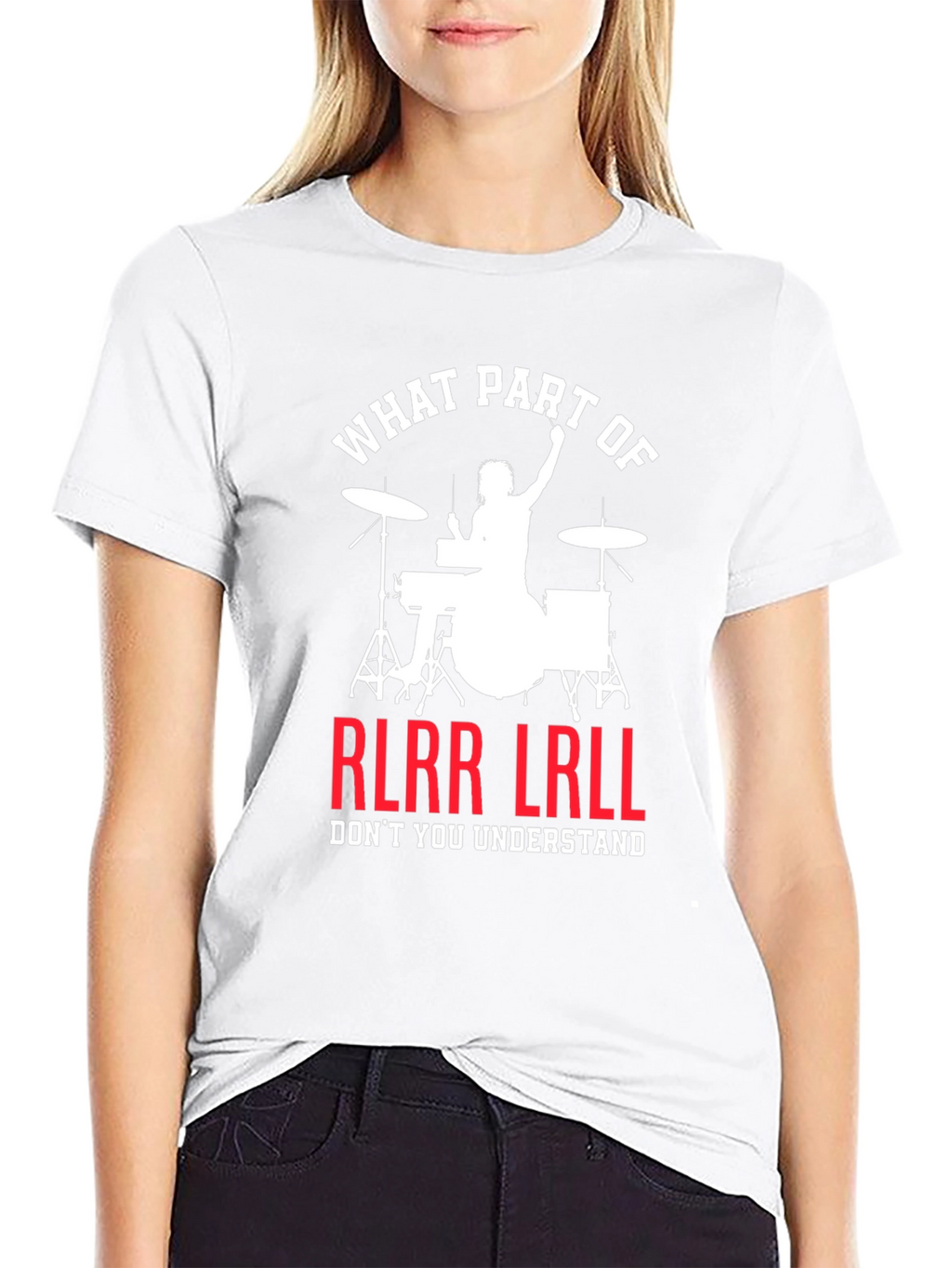 Drummer RLRR LRLL T-Shirt Funny Music Tee