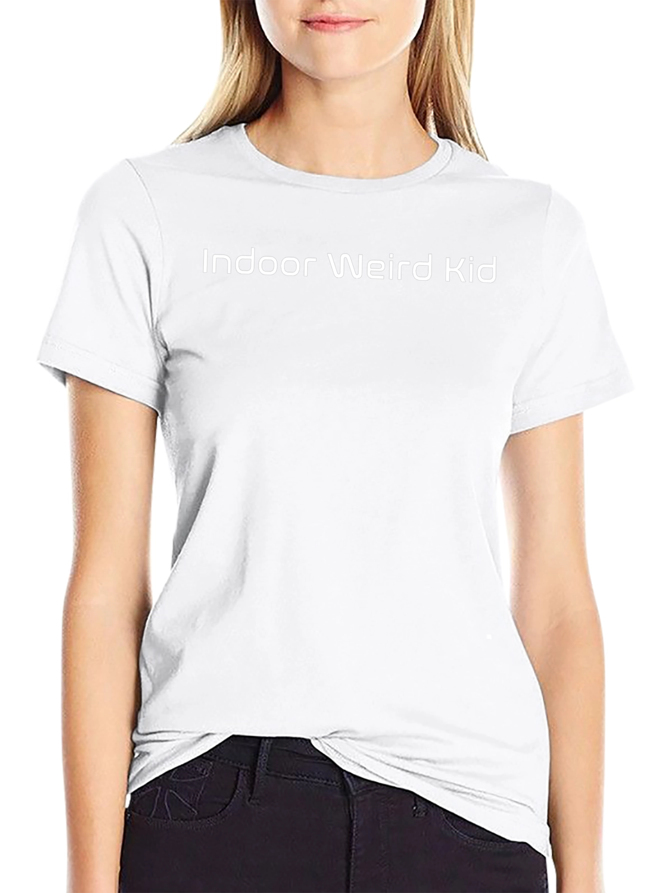 Indoor Weird Kid Black Graphic Tee