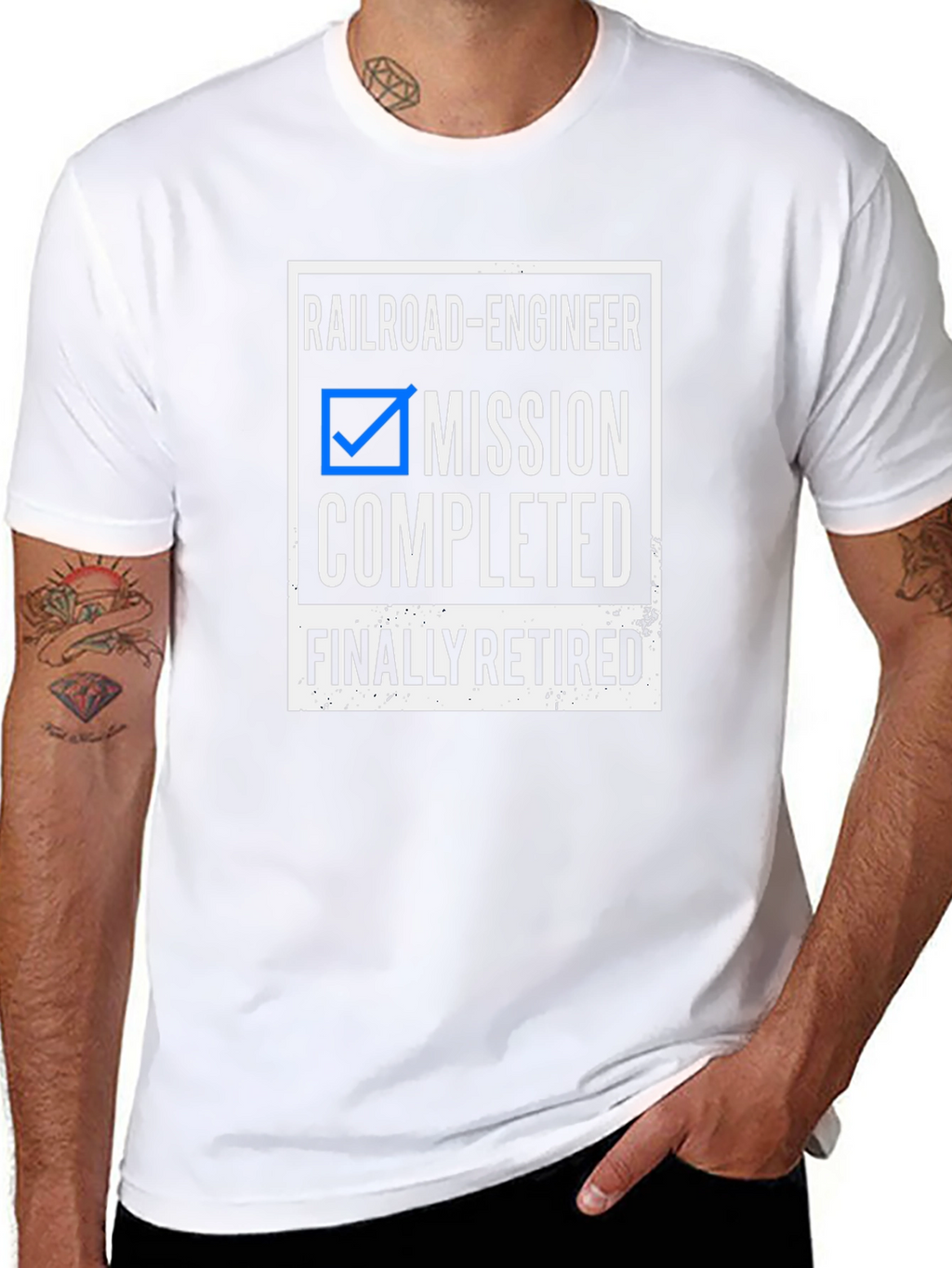 Railroad Engineer Mission Completed Retired T-Shirt