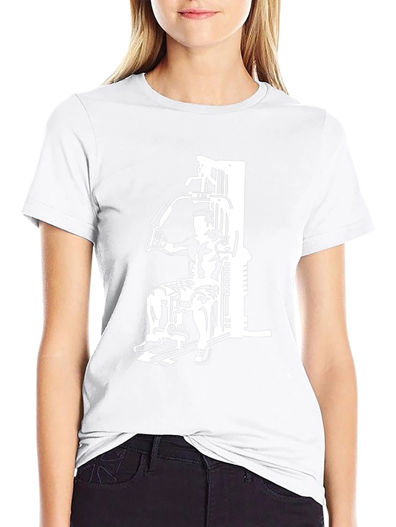 Gym Workout Graphic Tee - Black